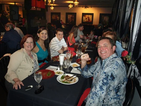 Howard and family enjoy the Boys and Girls Club dinner after receiving the Jeremiah Milbank Society Award