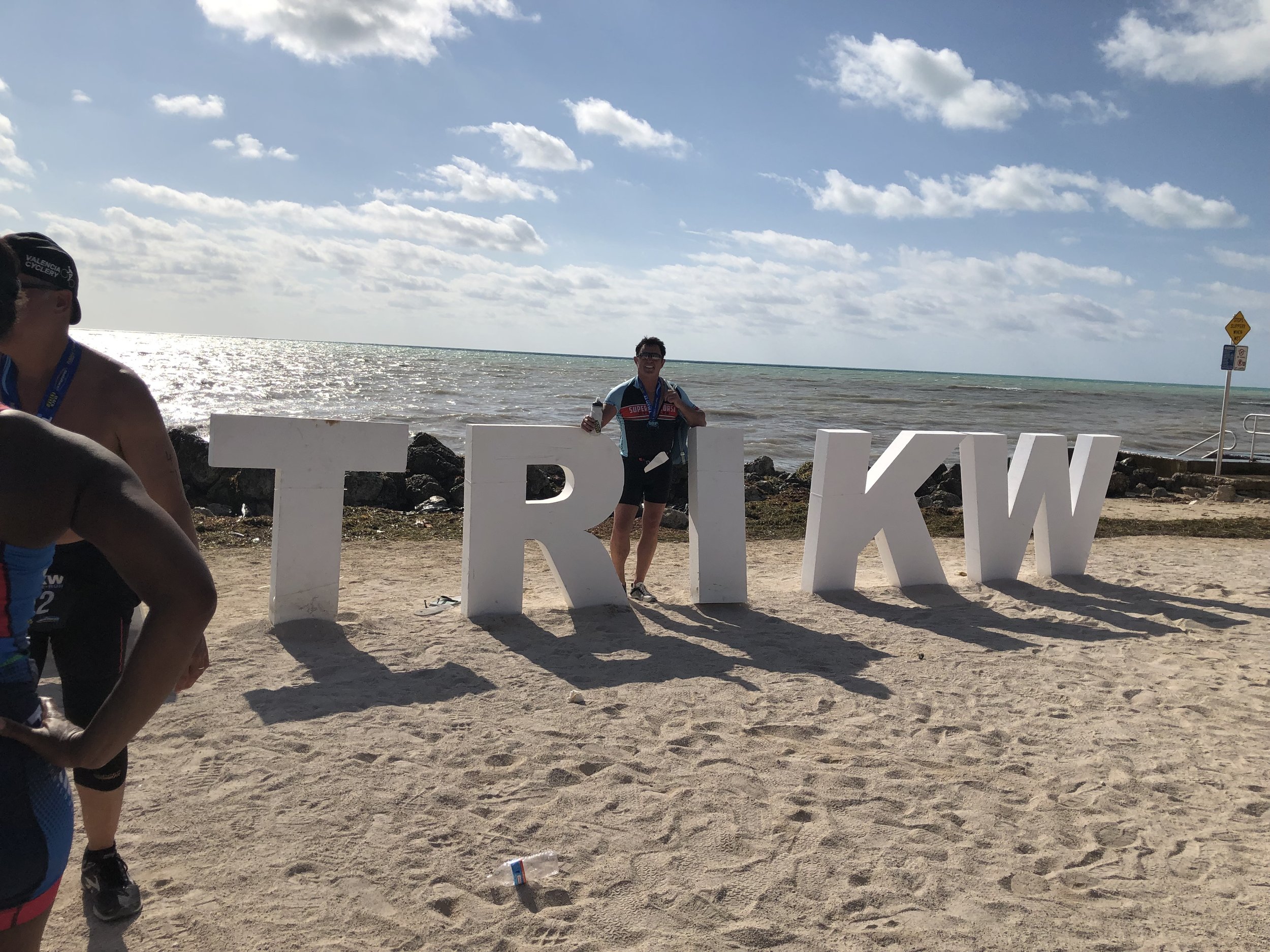 Howard participates in a 2018 triathlon in Key West, Florida