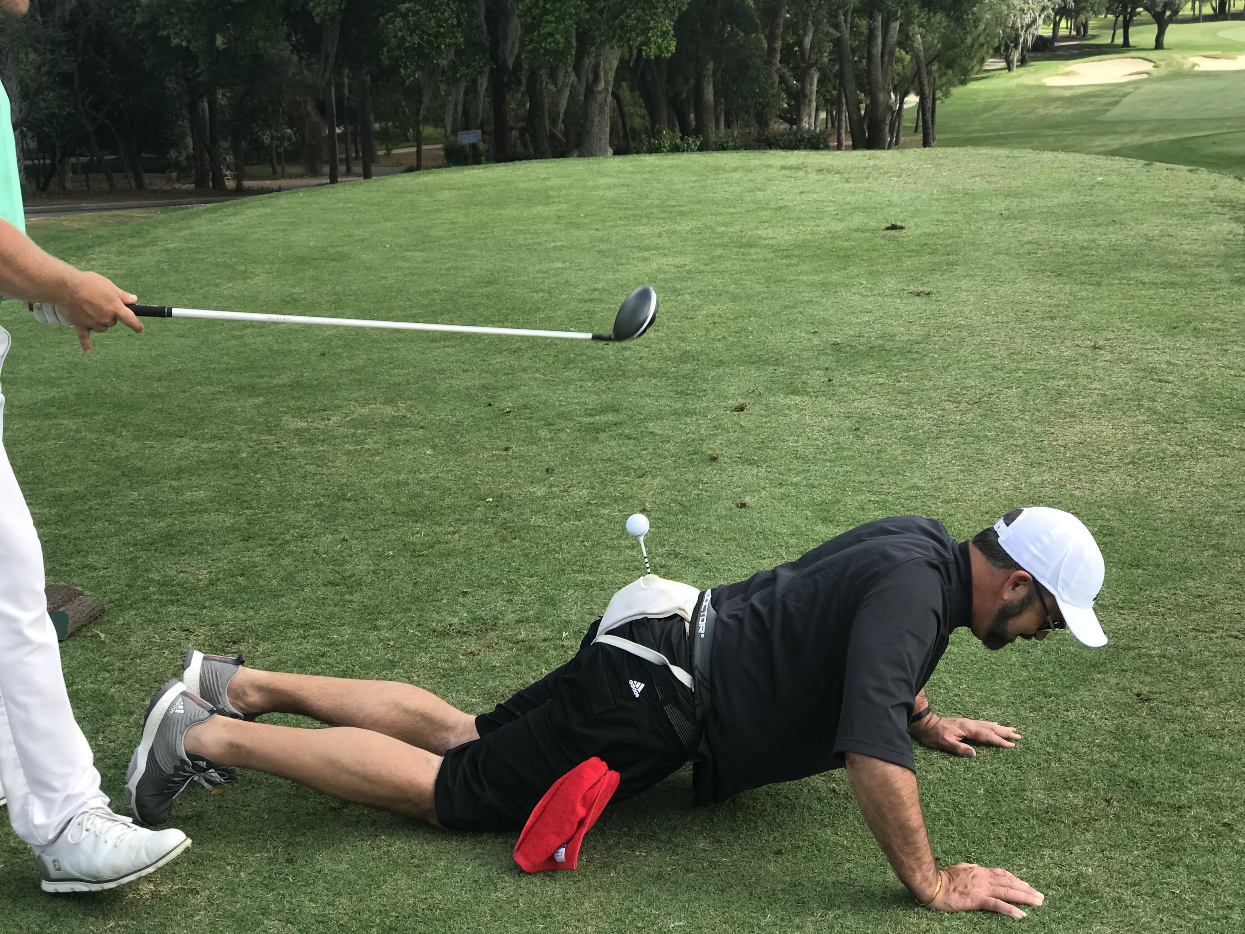 Steve, VP of Fanatics and friend of Howard, volunteers for a trick shot to support the great causes of the day. 