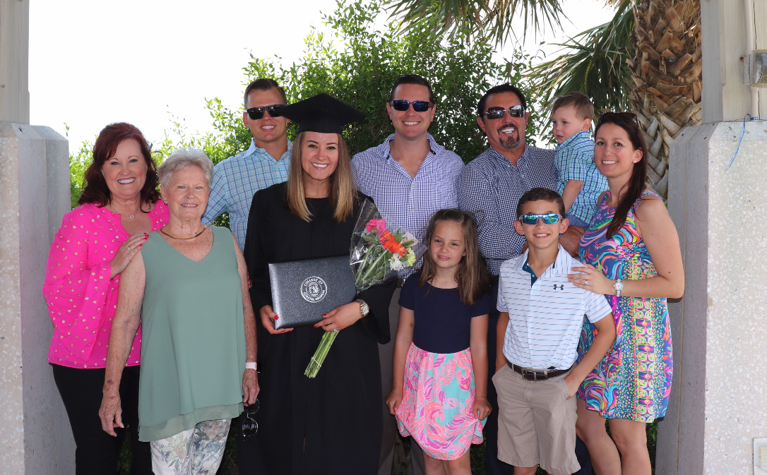 My family and I enjoying graduation day.