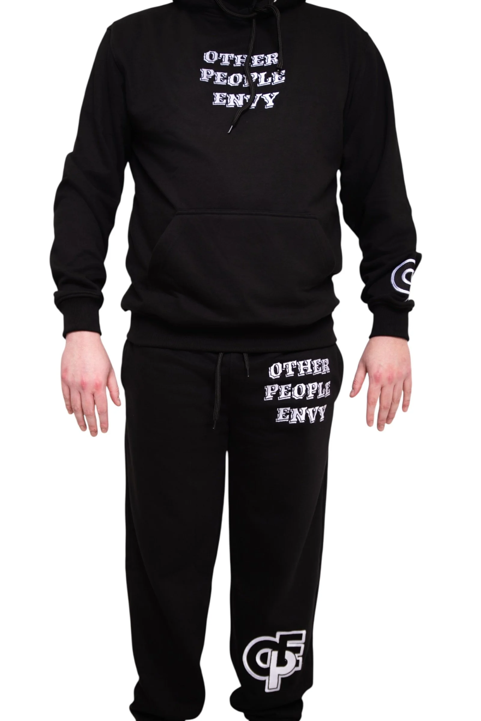 Black Other People Envy Jogger Suit