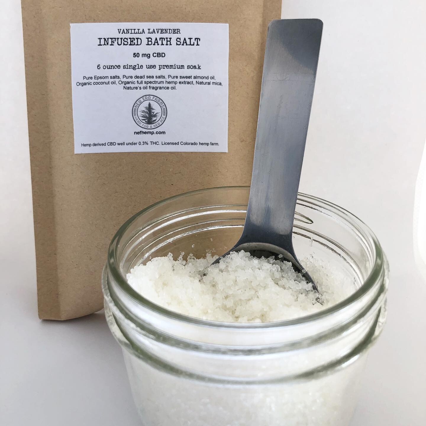 Infused Bath Salts. 

Soak in the calming effects of premium salts &amp; CBD for a truly relaxing self care experience. 

Marked down ON SALE this week only. Just in time for Valentine&rsquo;s Day. 

Available in 3 scents:
Vanilla Lavender, Coconut m