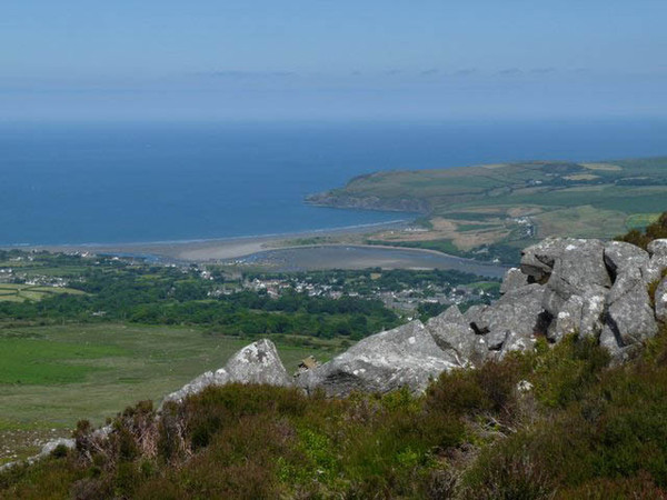 The view of Newport from the top of Carn Ingli