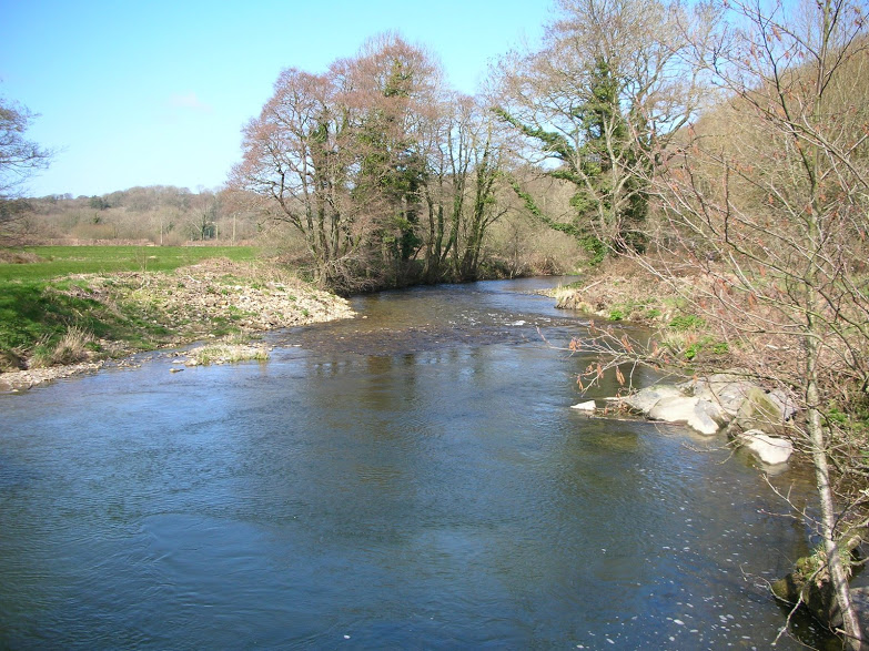 The River Nevern flowing down past Penwaun