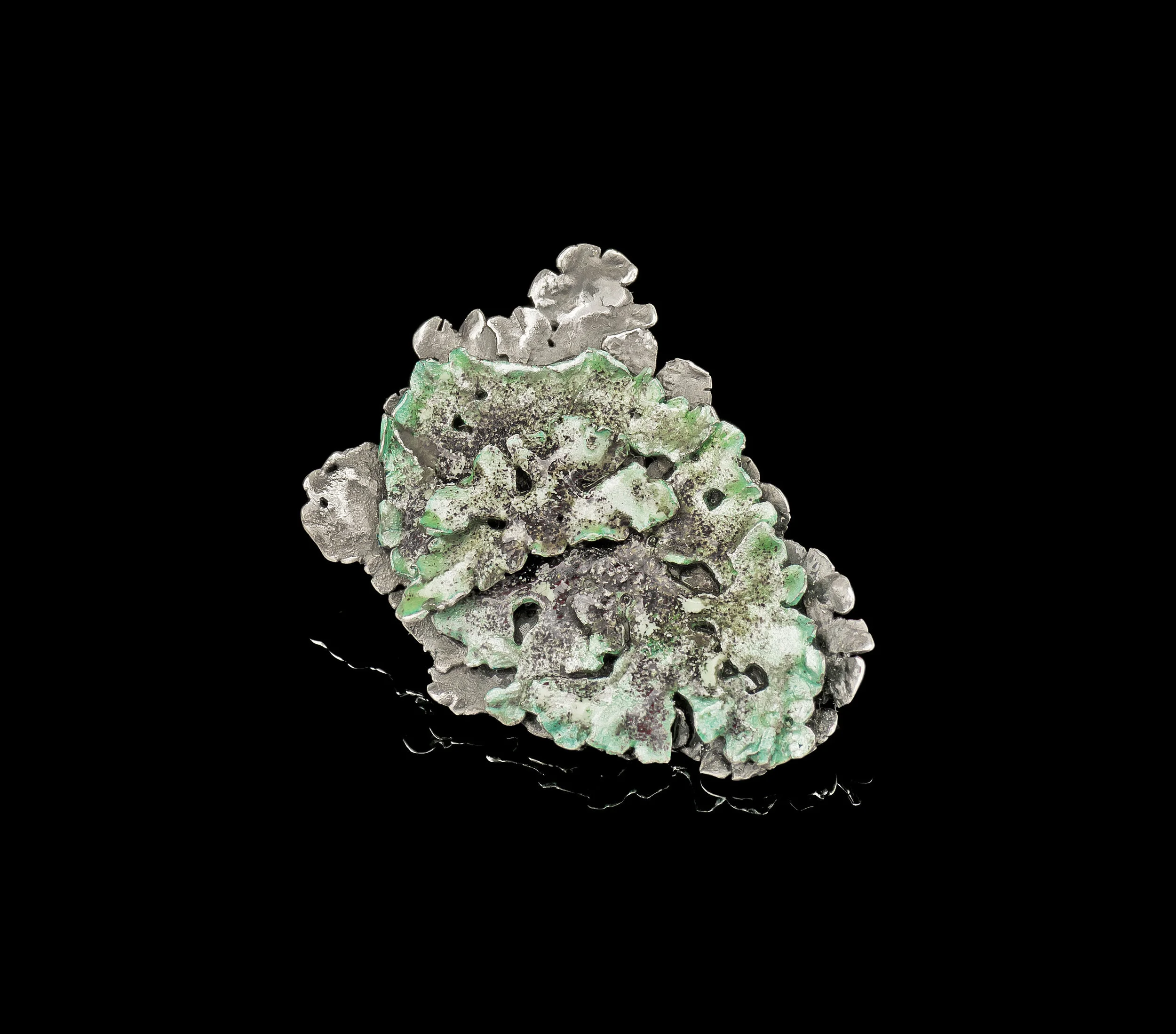 Flavoparmelia Caperata Small Brooch IV