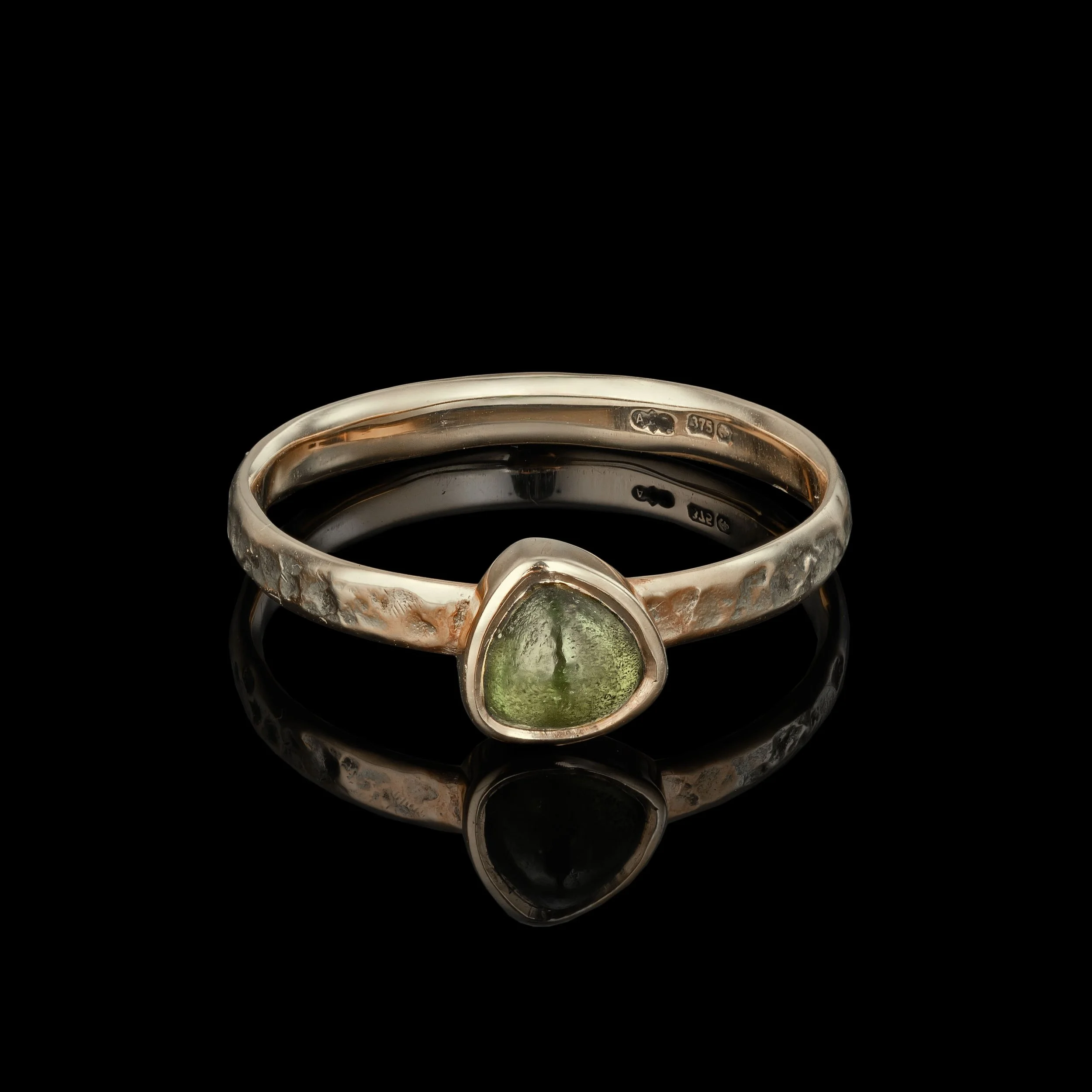 Green Tourmaline and 9ct Gold ‘Granite’ Ring - Abigail Brown.jpg