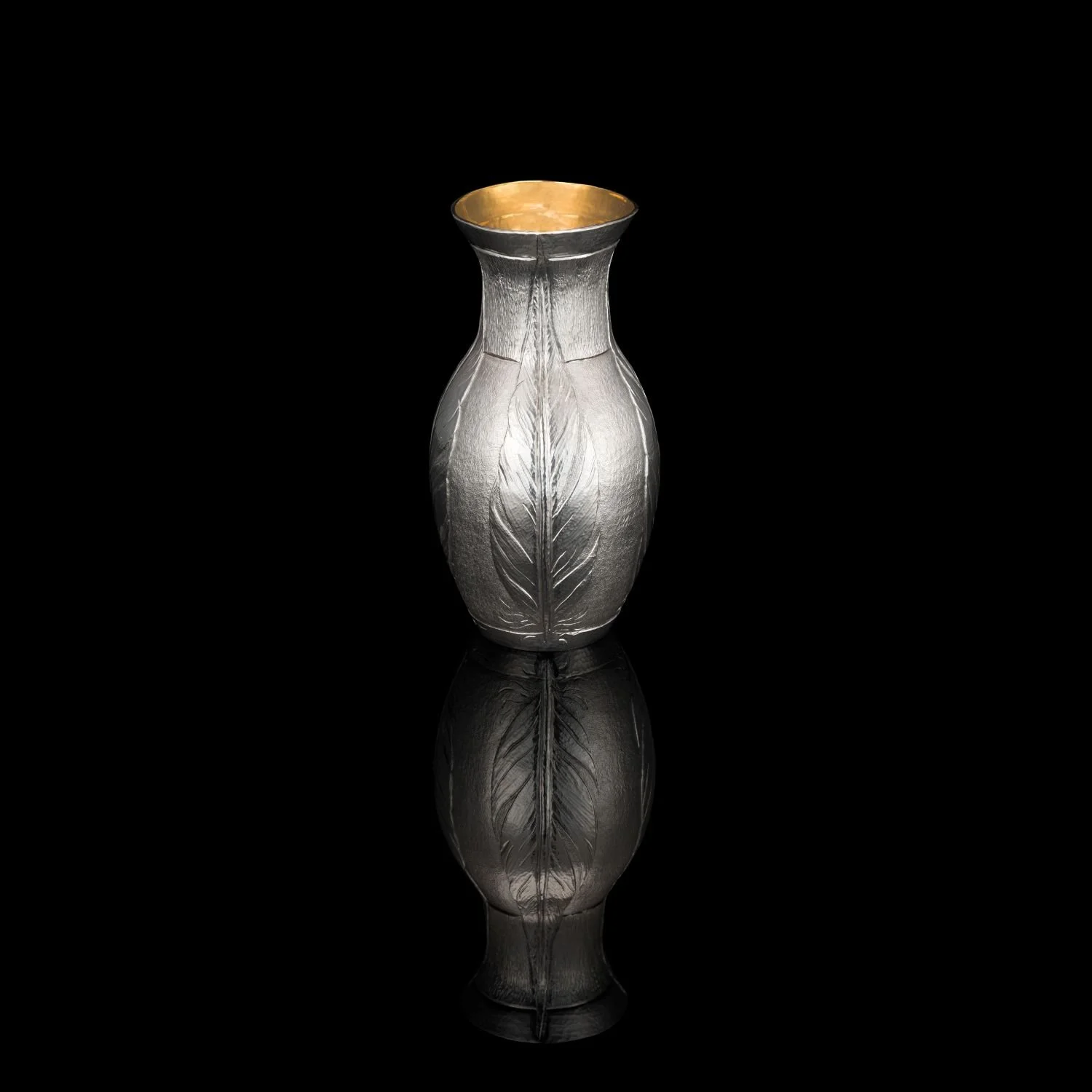 'The Four Pillars' Bud Vase in Britannia Silver