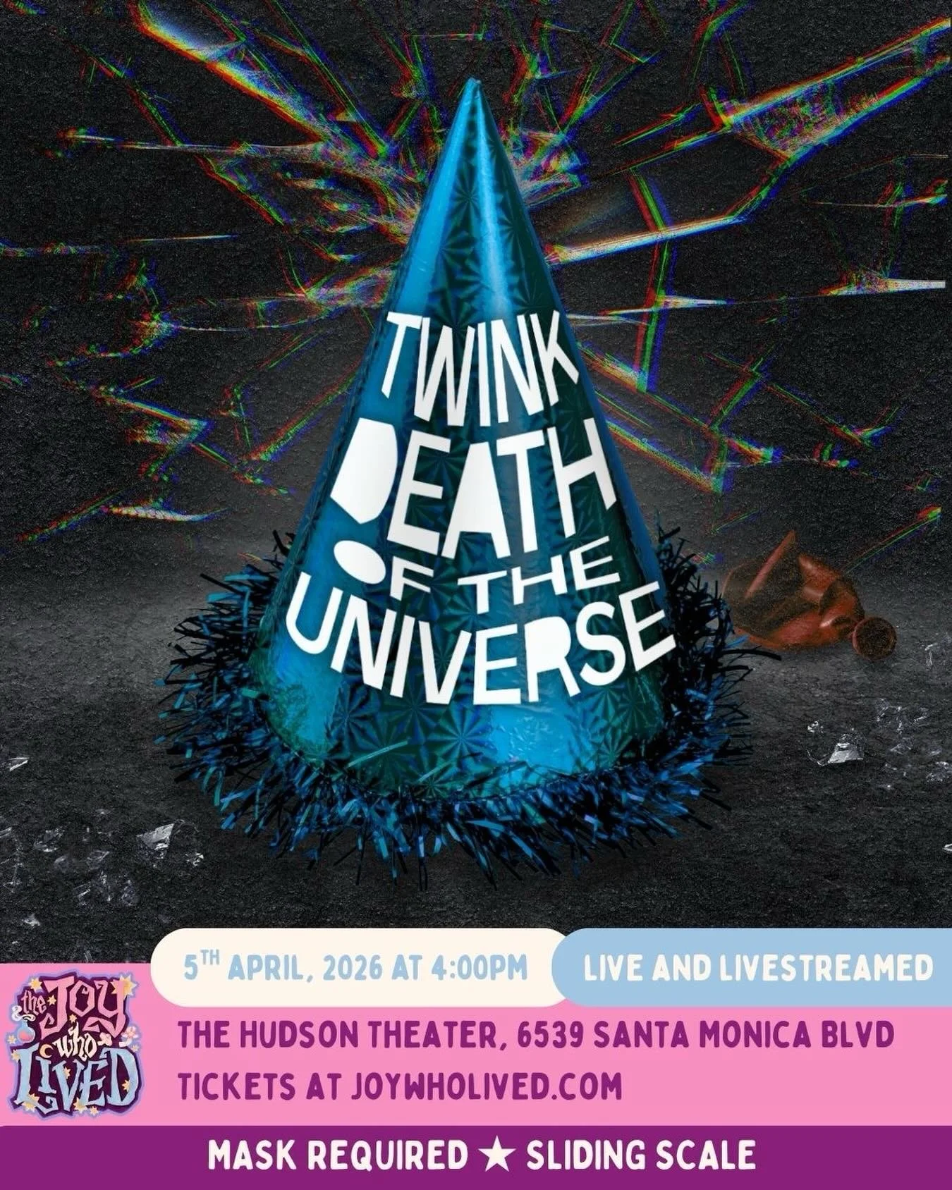 tfw ur left on read by the Ancestors 🙄🙄

tickets are on sale for TWINK DEATH OF THE UNIVERSE in the Joy Who Lived Festival on April 5! 🫧Twink is back &amp; more unwell than ever&mdash;less Kim Petras &amp; more Arca ⏰🍶💀

🎟️: link in bio or bit.