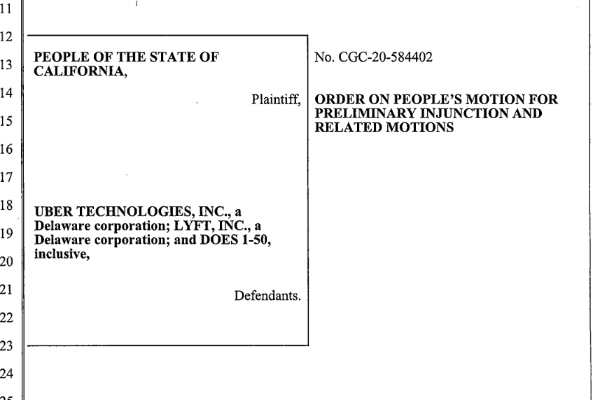 CA Judge Smacks Uber and Lyft: Take Responsibility for Your Drivers
