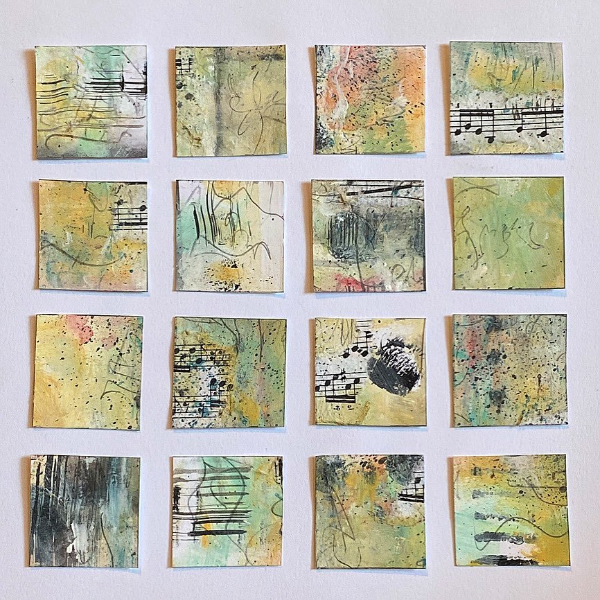 Sketchbook Layout: PROCESS MY STAGES #insightcreative30daychallenge This is the final layout from the exercise I shared yesterday. I love this process of creating a small mixed media work on paper, cutting it into pieces, moving them around, and crea