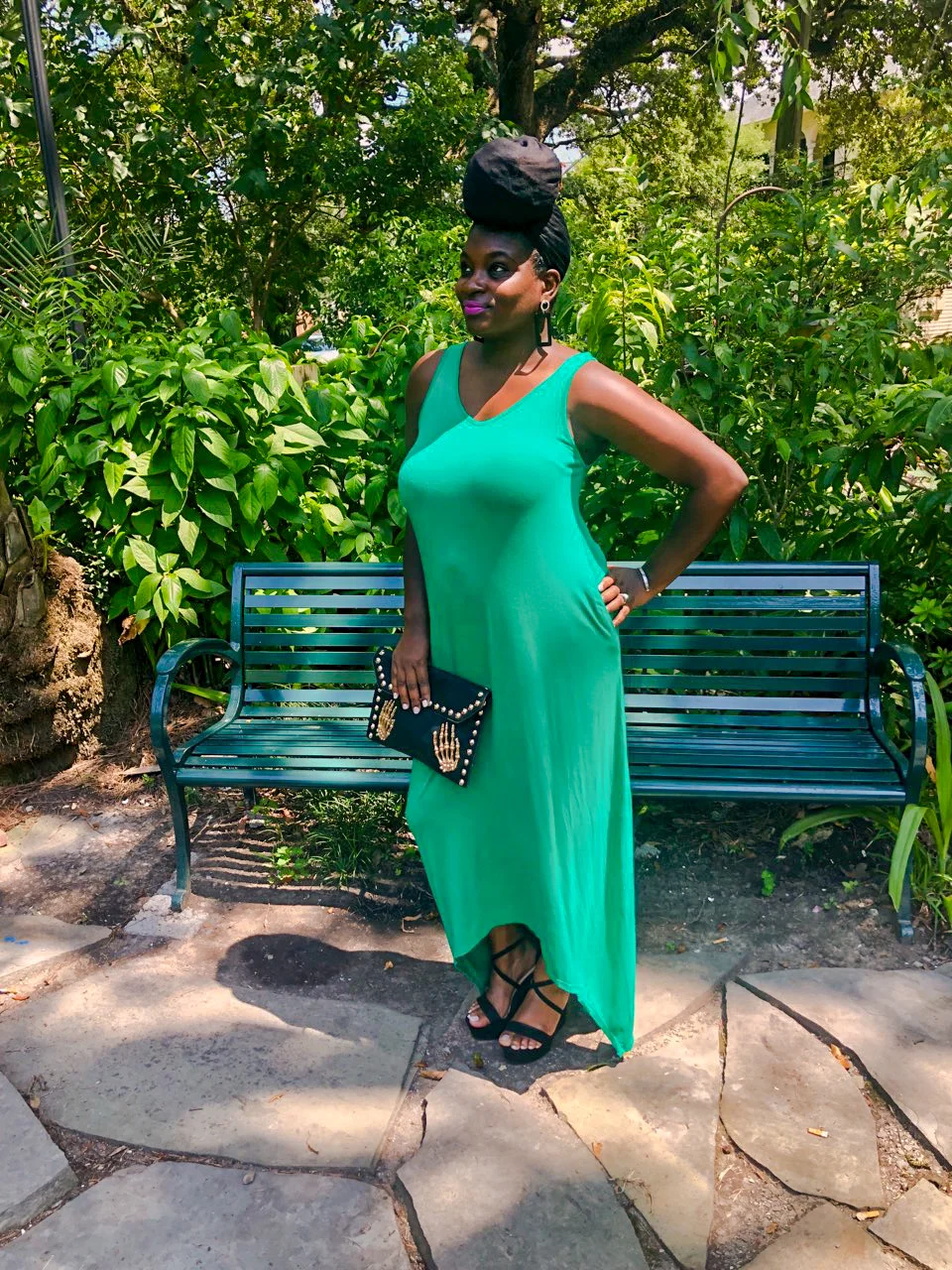 Yadie wearing the “Kelly” dress