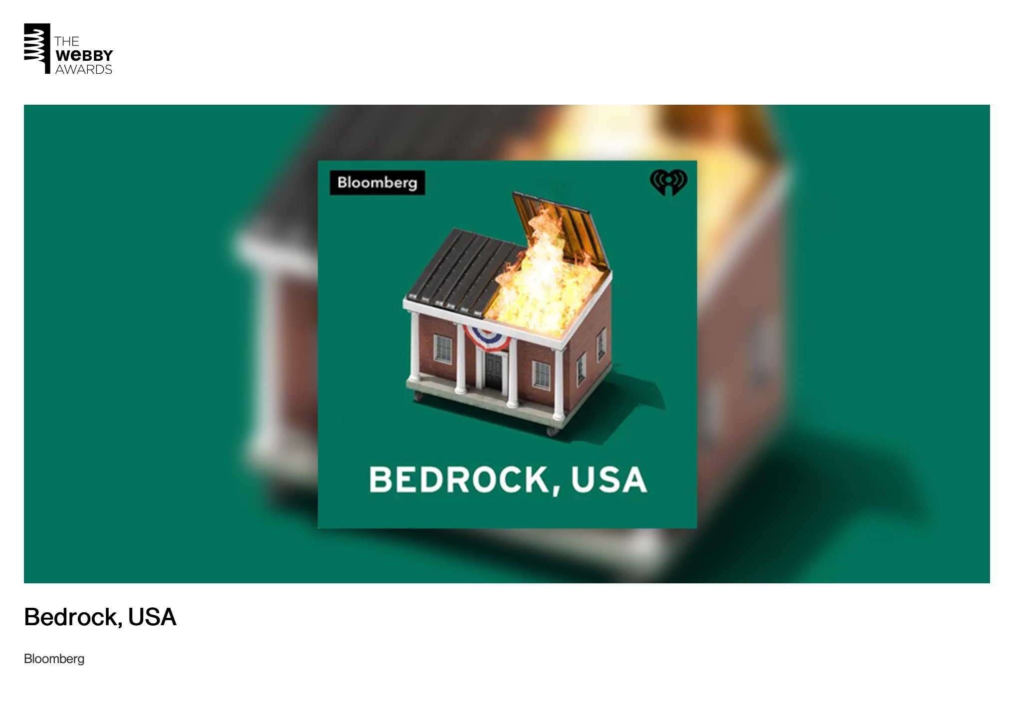 Bedrock, USA Nominated for a WEBBY AWARD! 