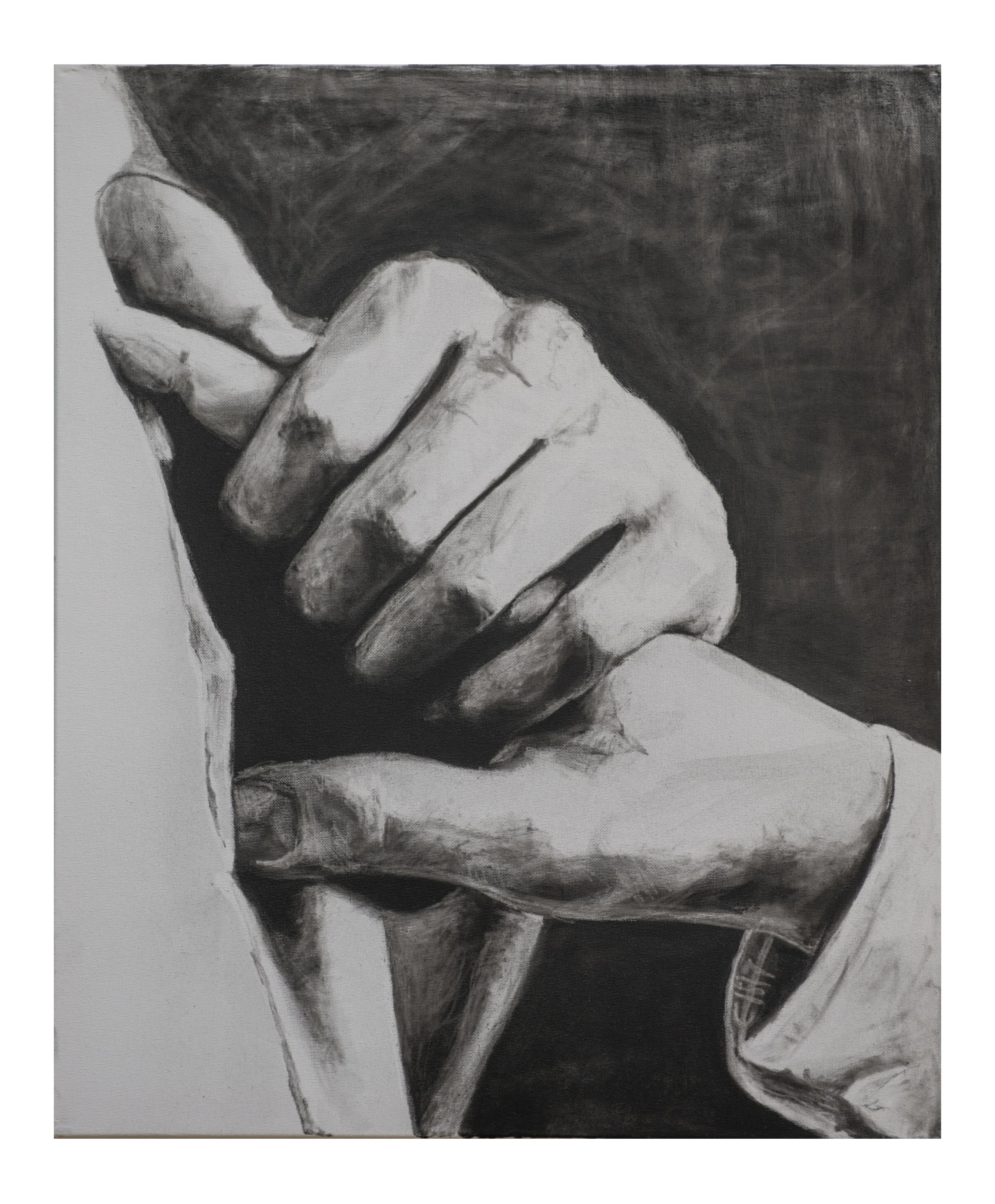 Hold 16"x20" charcoal 2017