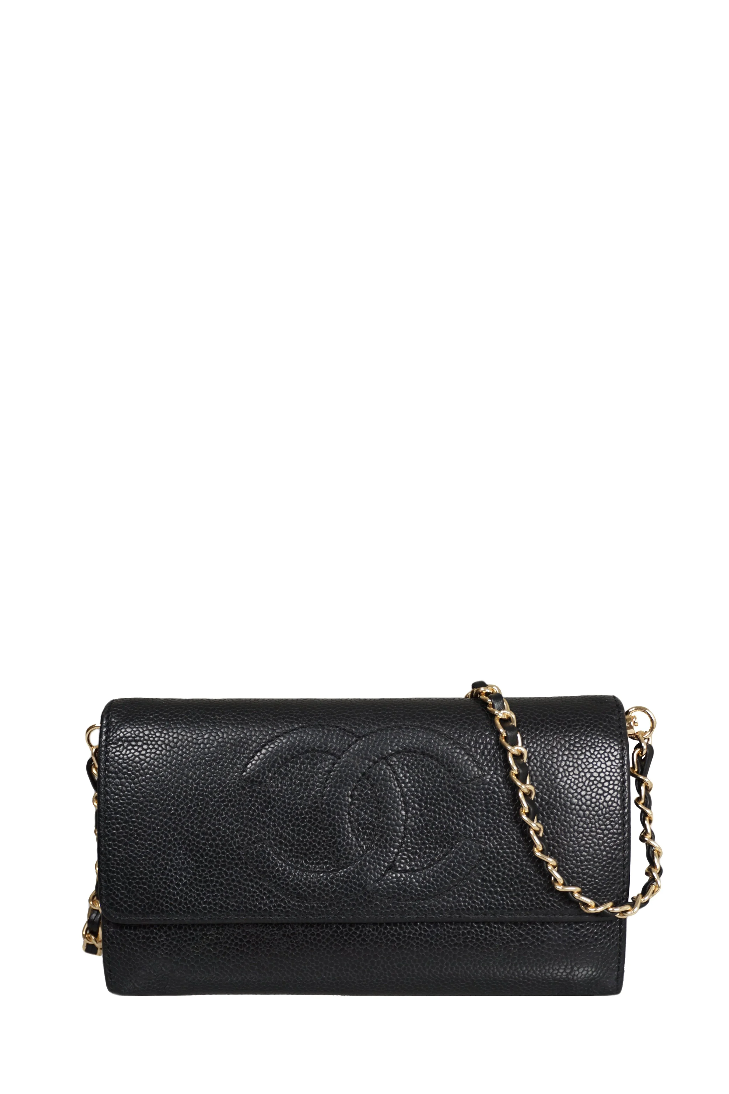Chanel CC Caviar WOC, Svart (GHW)