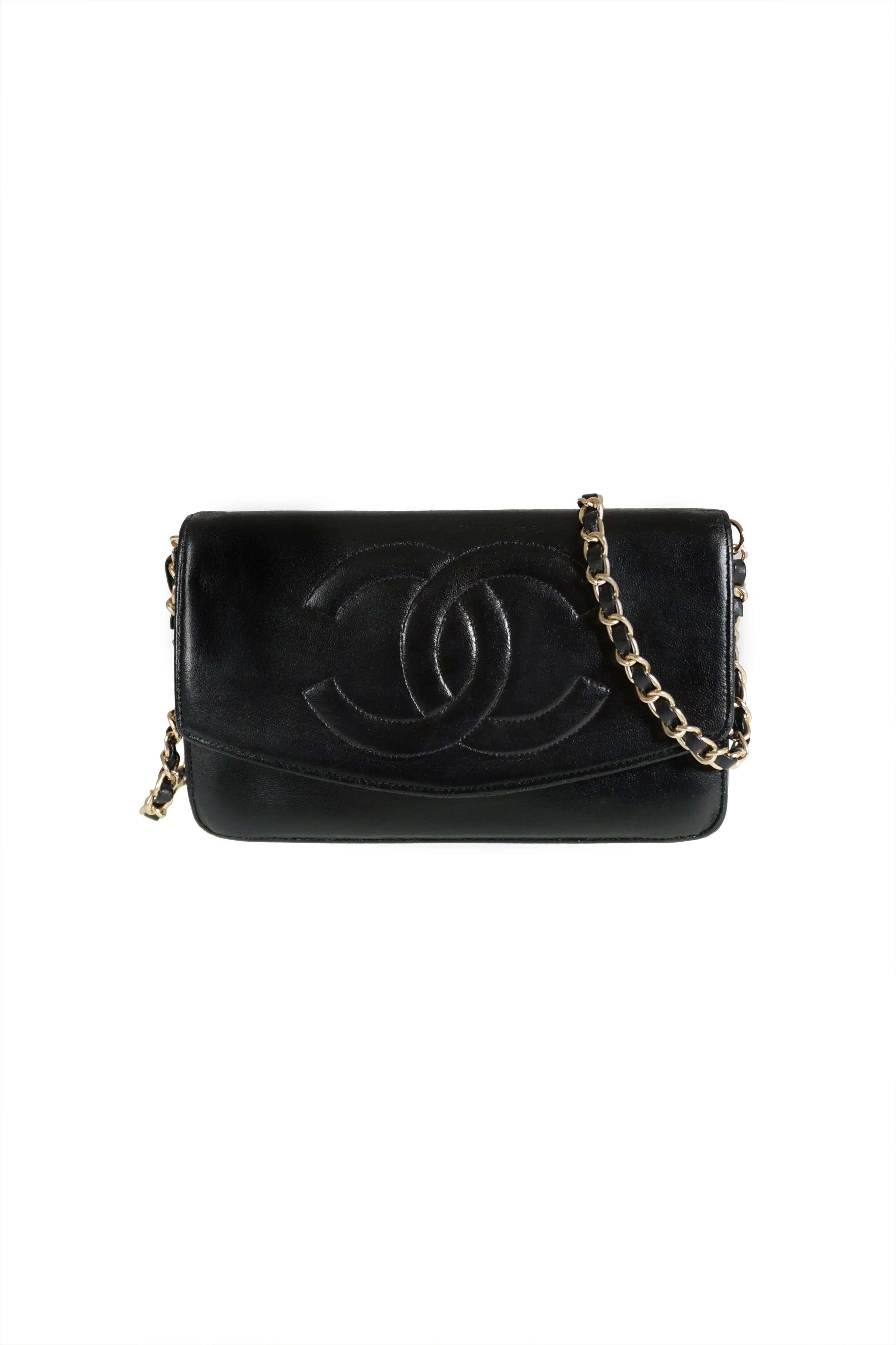 Chanel CC Lambskin flap WOC, Svart (Copy)