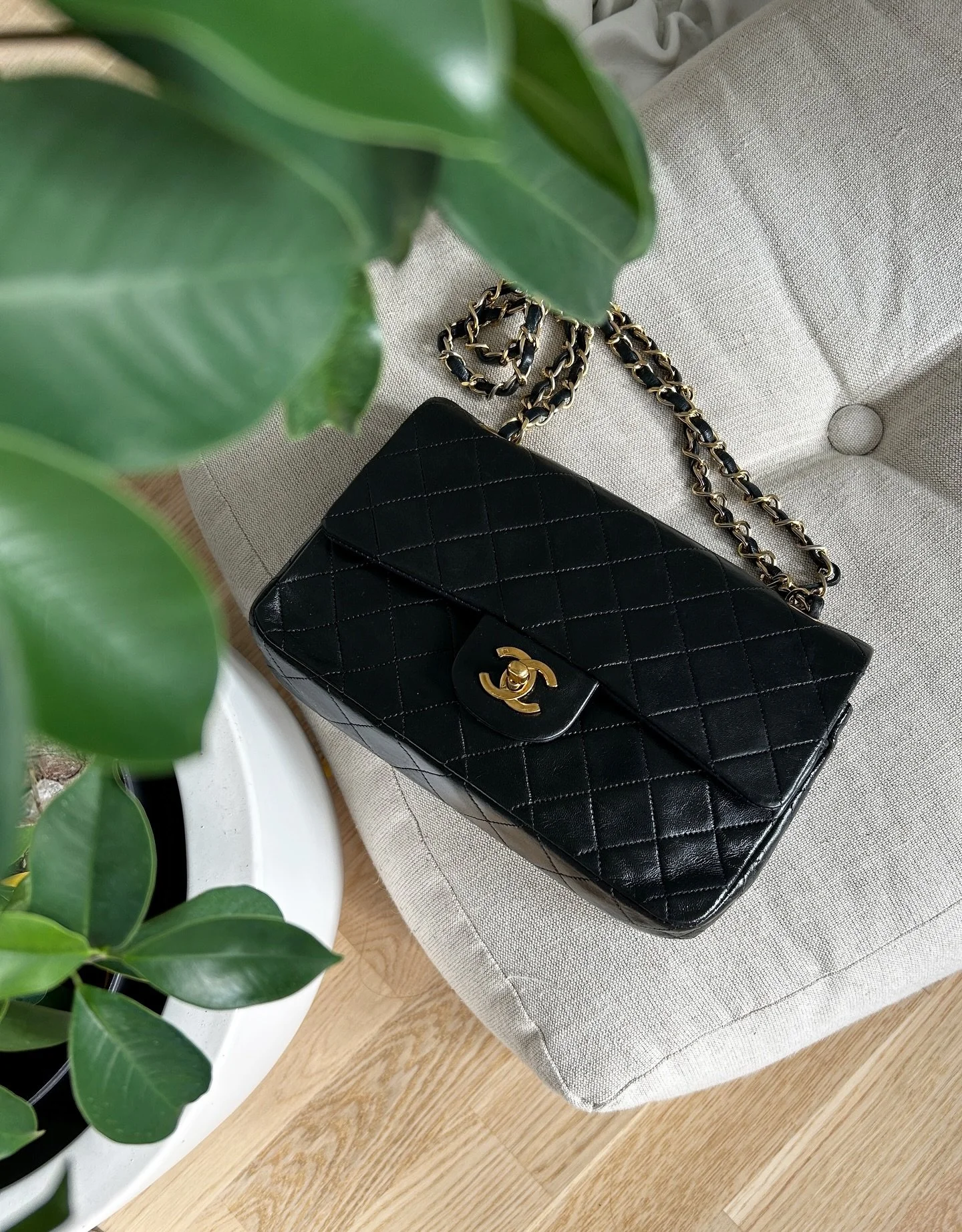 Aging like fine wine🍷✨Chanel classic flap g&aring;r aldri av moten og blir bare finere med &aring;rene.

➡️ Skaff deg din egen p&aring;: emacity.no 🌸😍