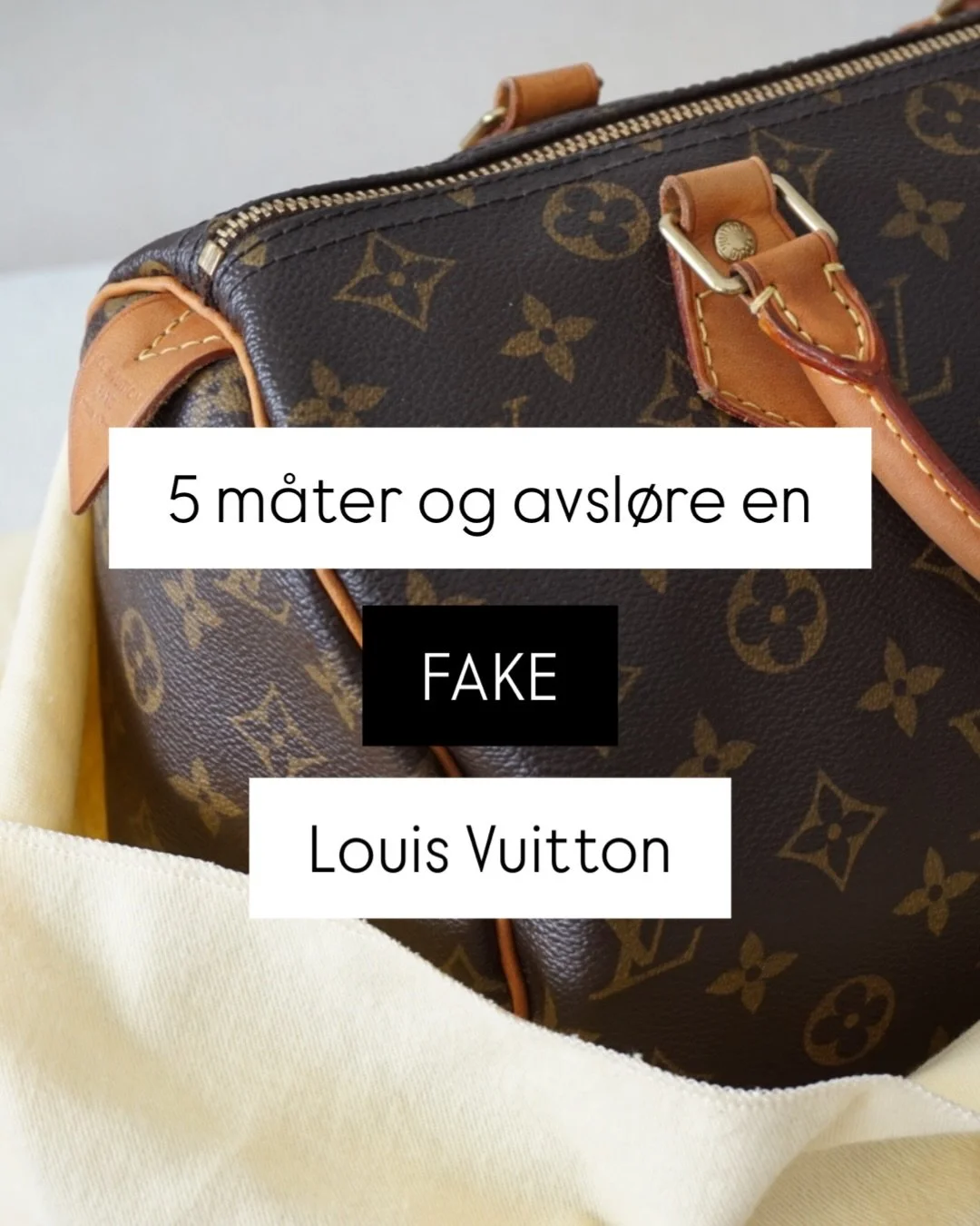 🚨 De fleste fake Louis Vuitton vesker avsl&oslash;res p&aring; sm&aring; detaljer.👉Her er 5 ting vi alltid sjekker n&aring;r vi autentiserer en veske.

✅Vil du v&aelig;re 100% sikker? Sjekk vesken din via link i bio.