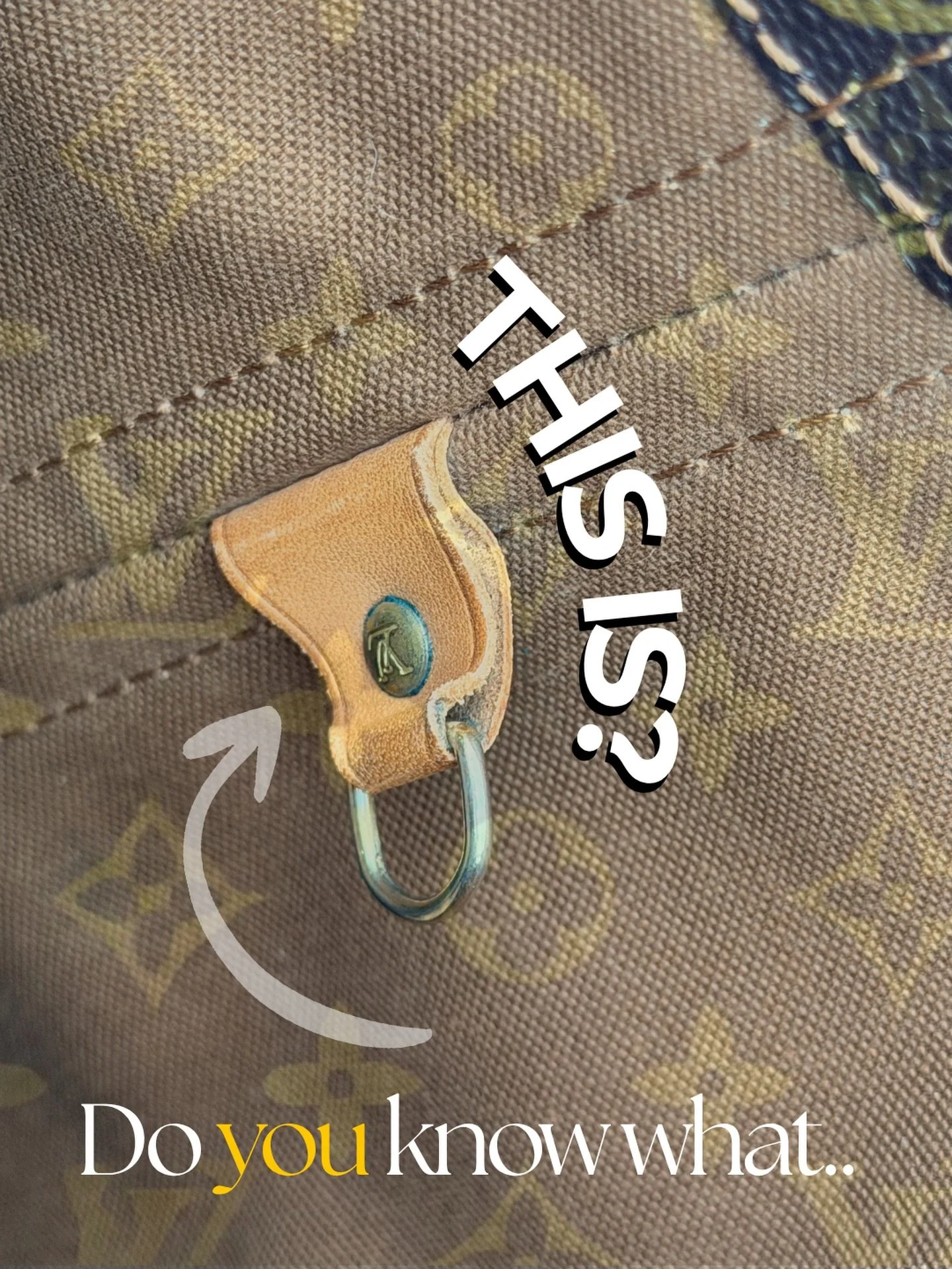 👀 That little ring on your Louis Vuitton bag? It&rsquo;s not just there for decoration&hellip;

It&rsquo;s called a D-ring: a metal ring attached to a leather tab that can be used to attach accessories, a key holder or other small items, depending o