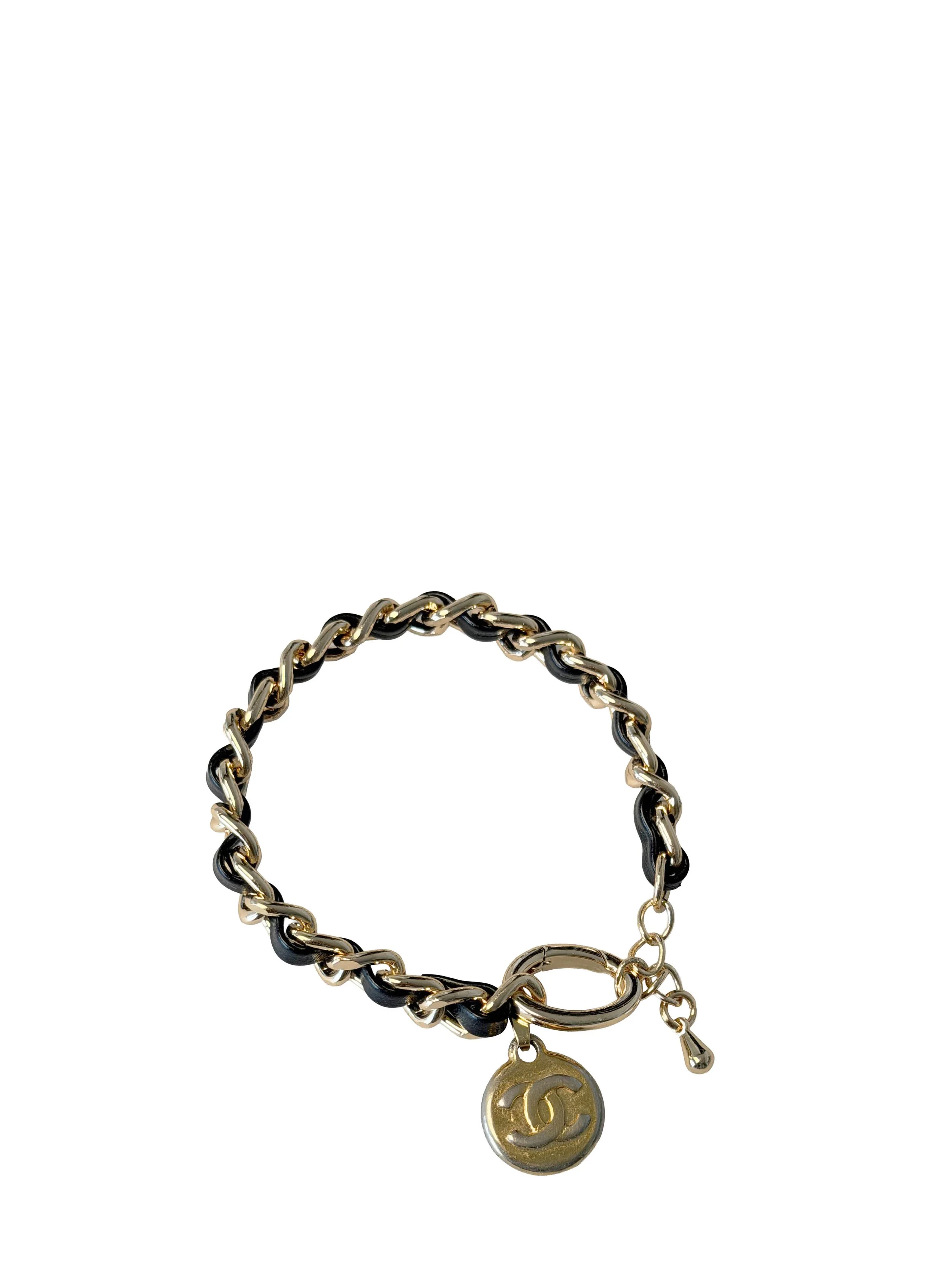 Chanel CC chain logo armbånd, GHW