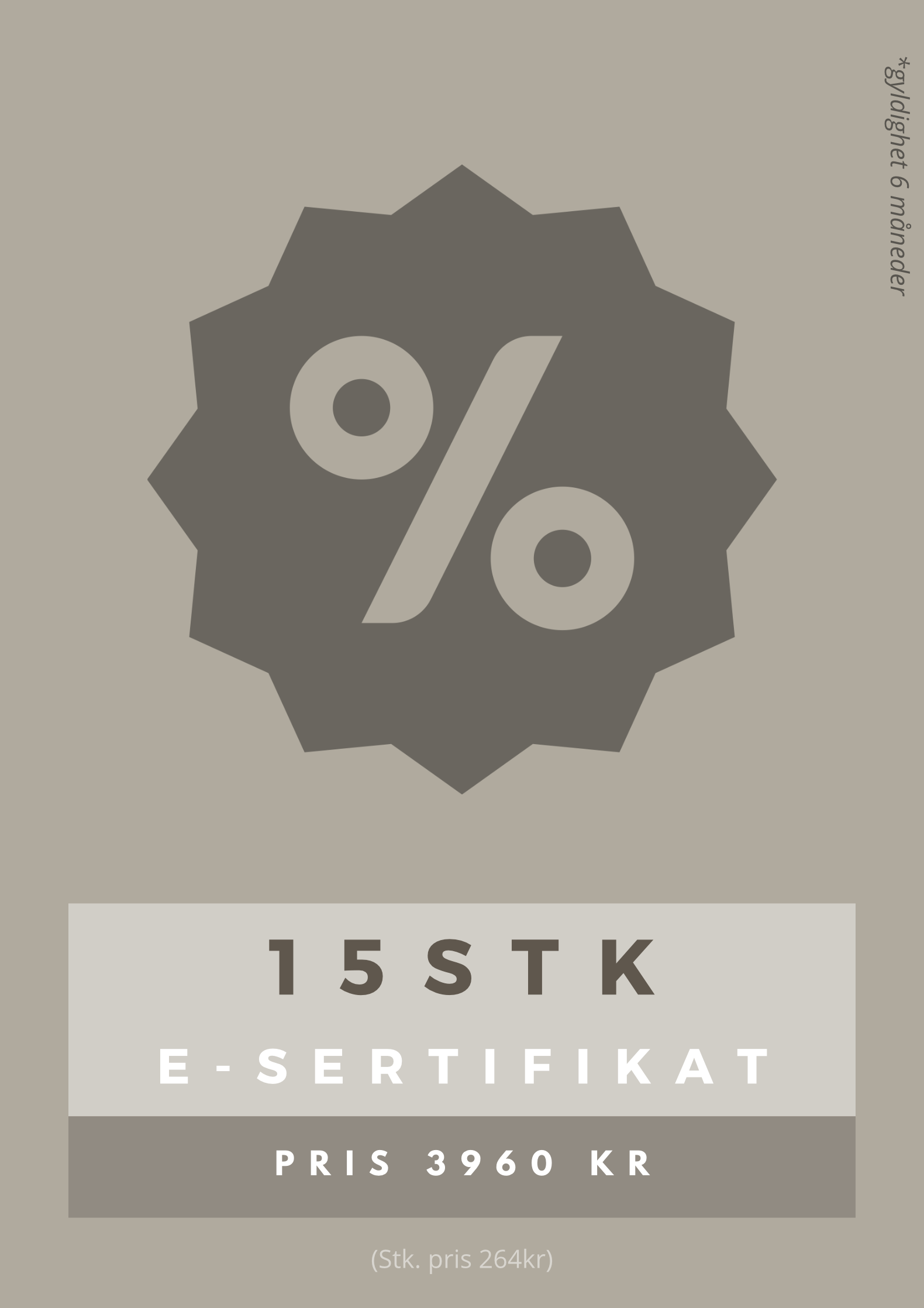 15 stk Digitale Ektehetsbevis (Autentisitetsbevis)
