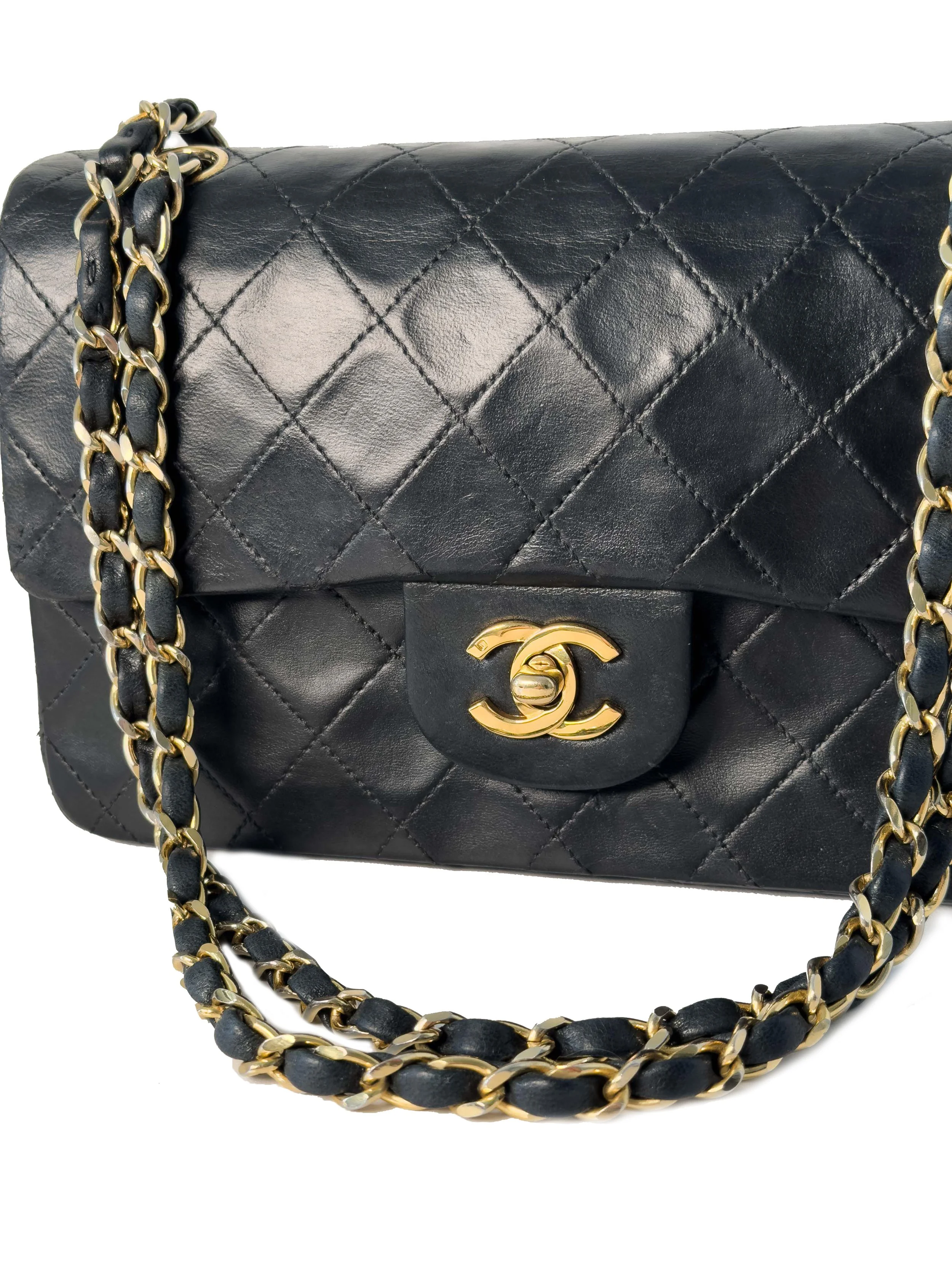 Chanel Small Double Classic Flap, Svart (GHW)