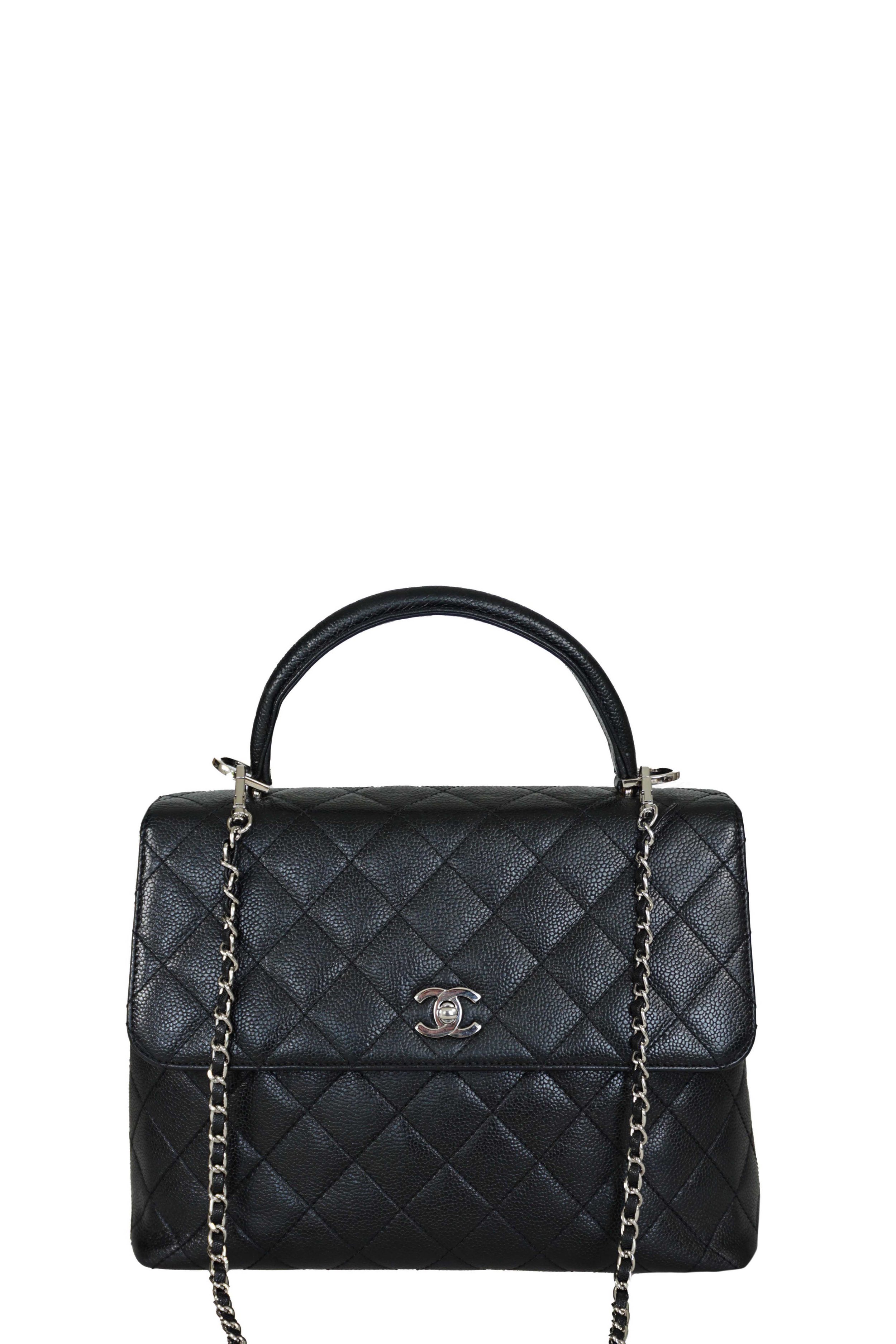 Chanel Caviar Jumbo Kelly, Svart (SHW)