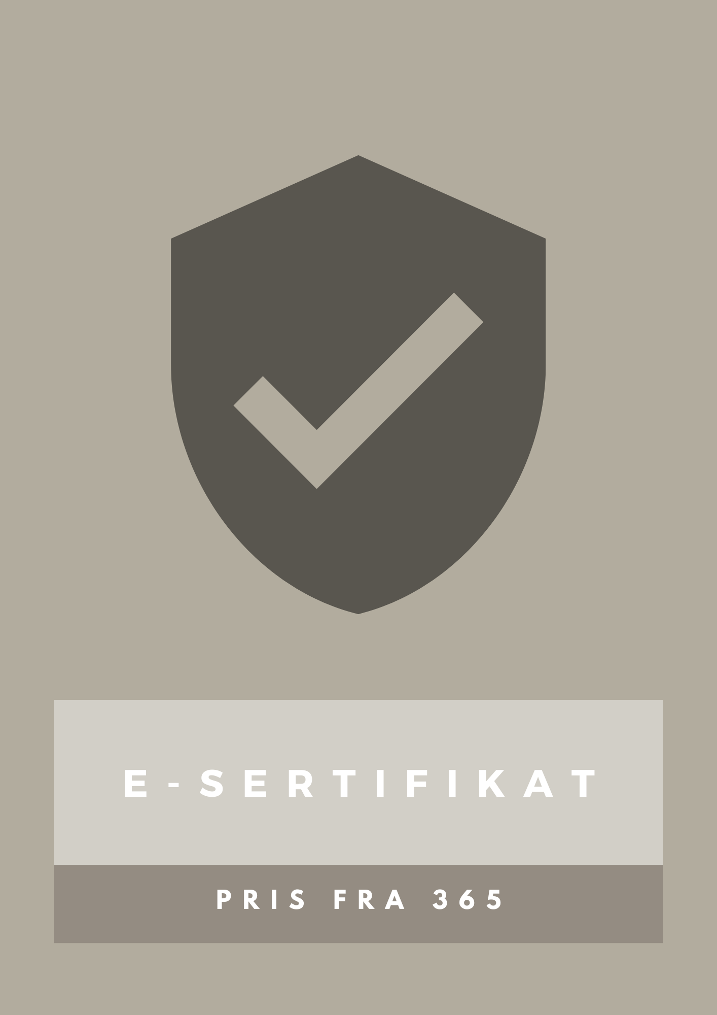 e-sertifikat autentisering ekthethetsbevis med våpenskjold