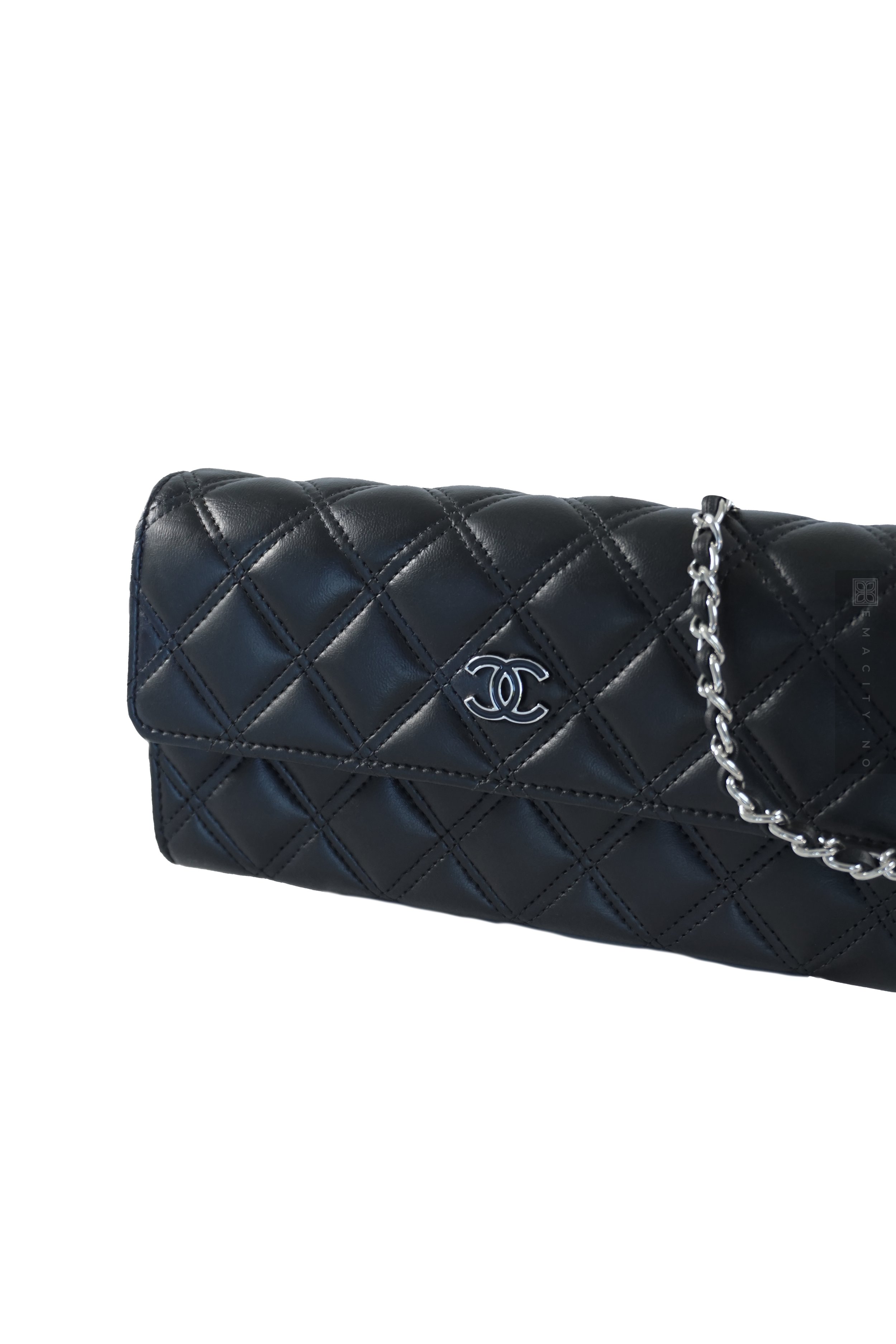 Chanel Quilted Lambskin WOC, Svart (SHW)