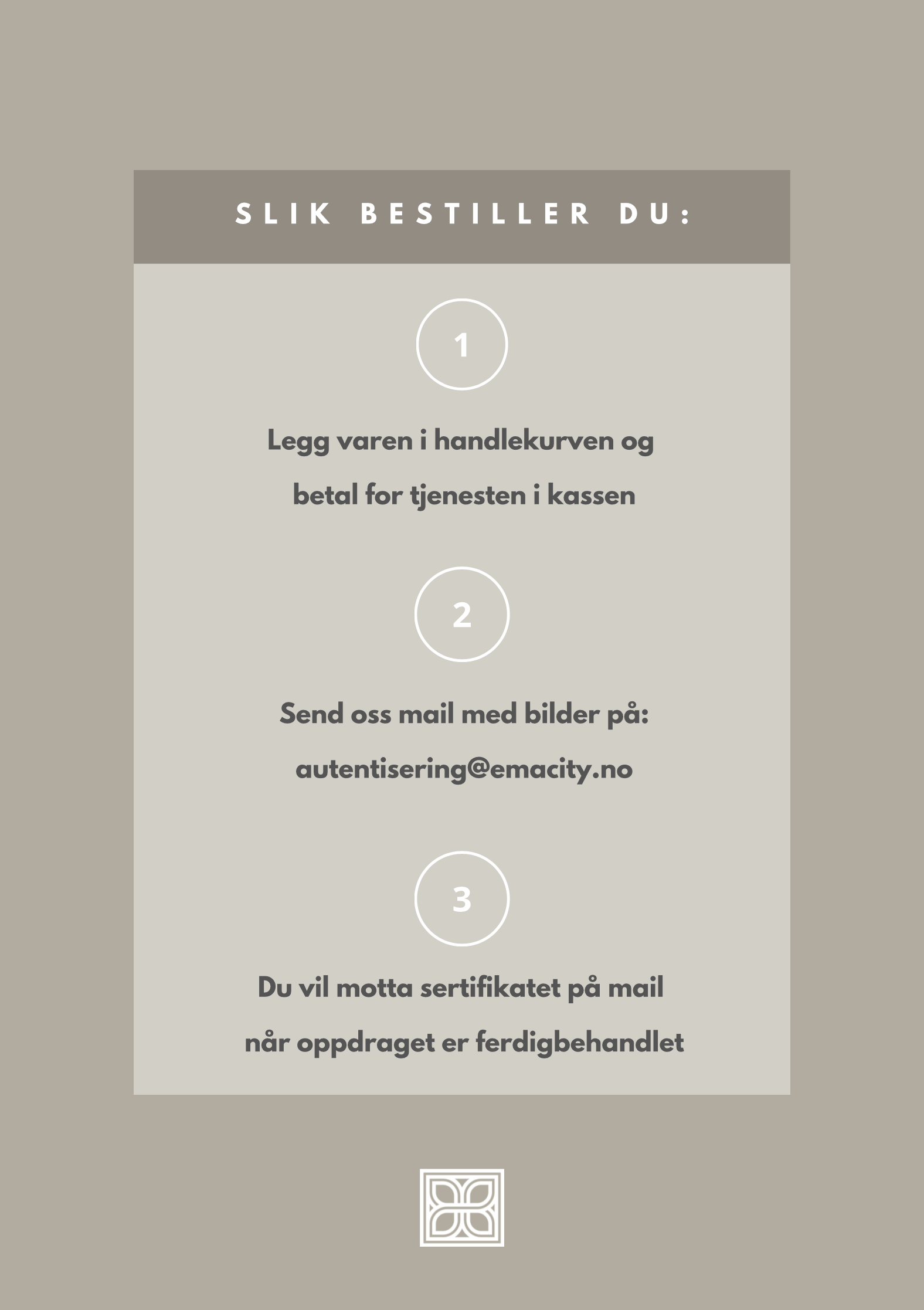 Autentisitetsbevis Autentisering