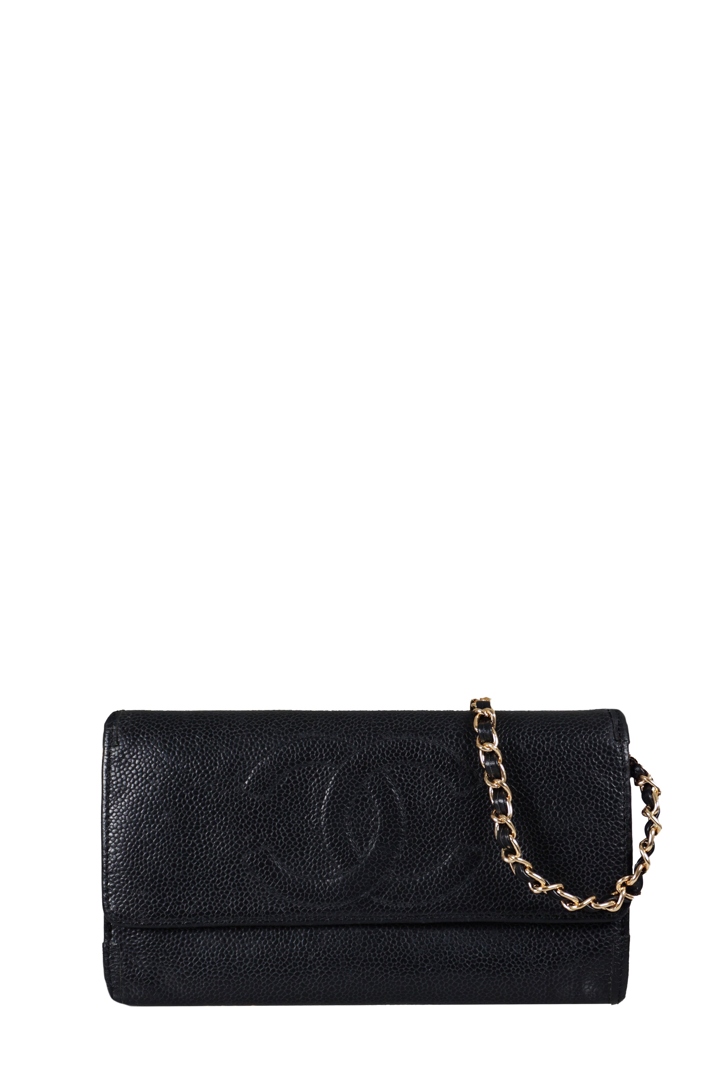 Chanel CC Caviar WOC, Svart (GHW)