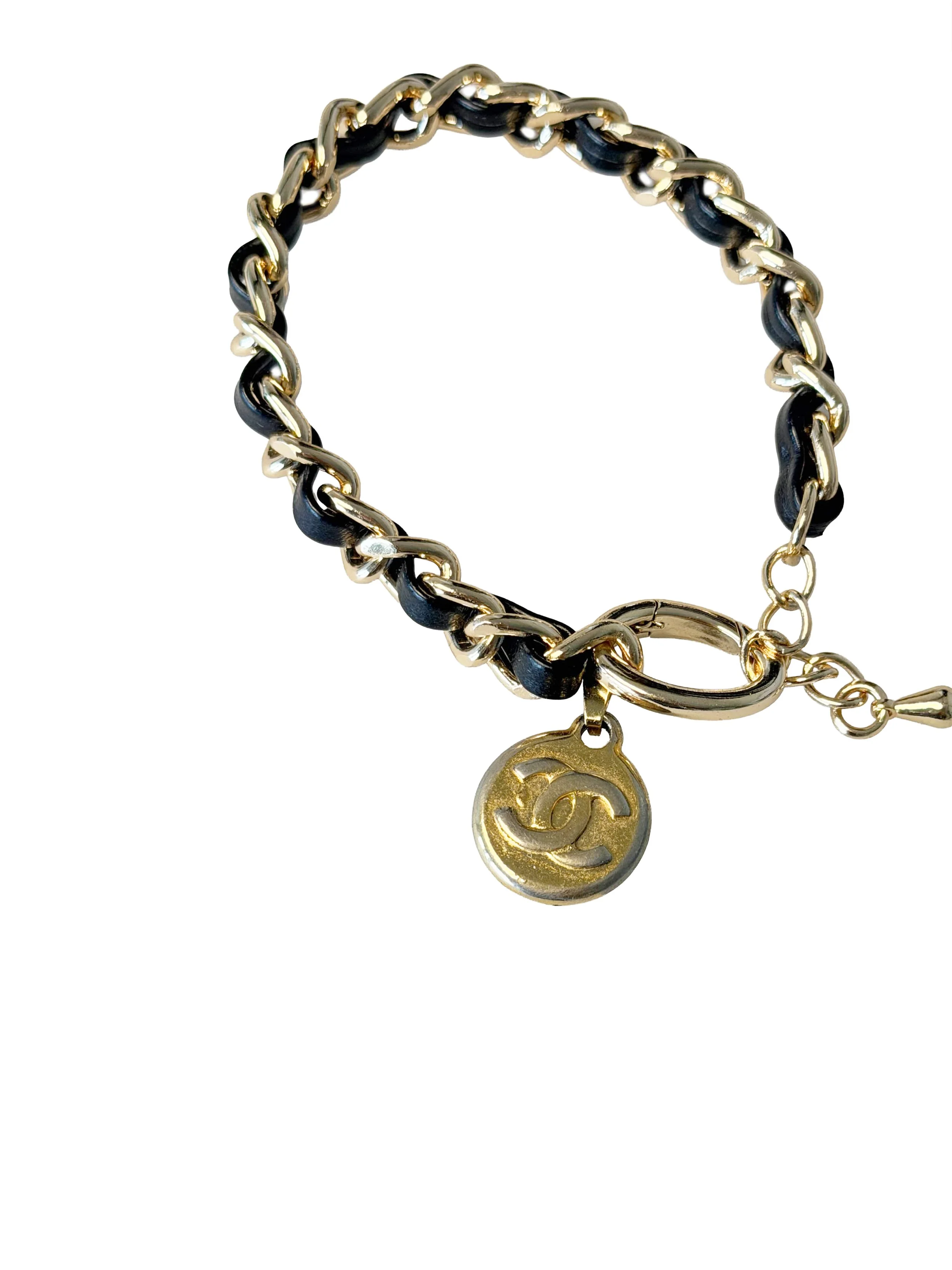 Chanel CC chain logo armbånd, GHW