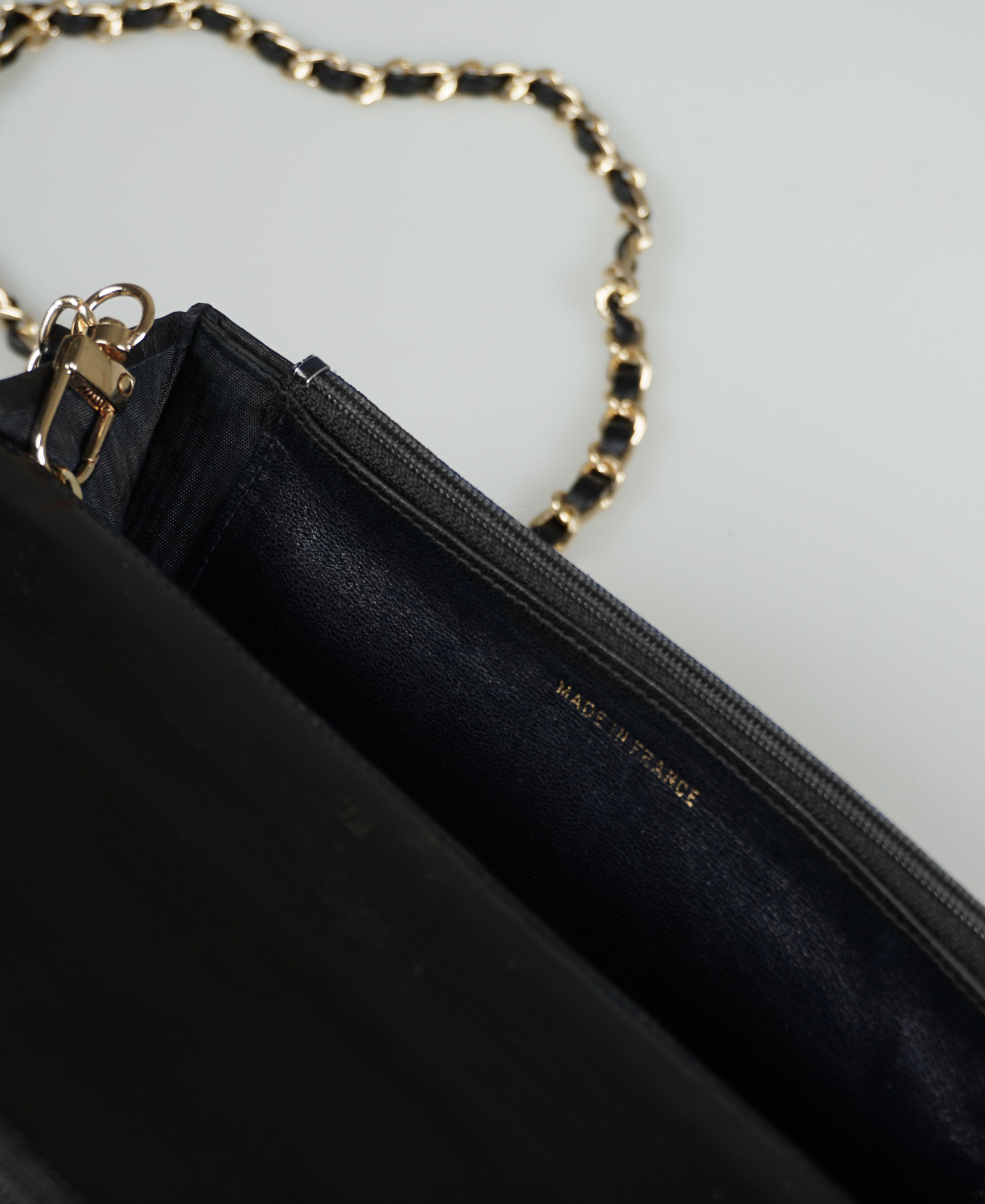 Chanel CC Lambskin flap WOC, Svart