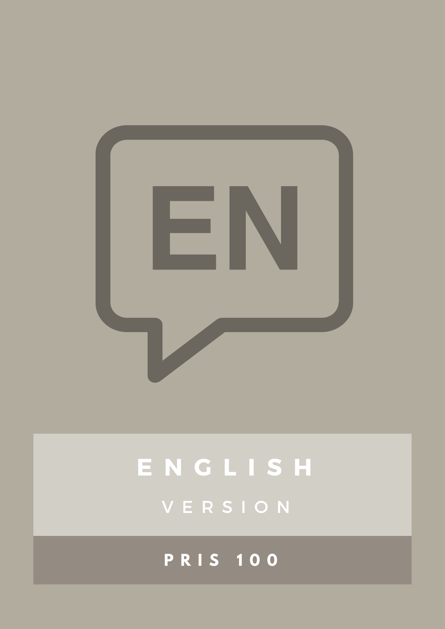 Tilleggstjeneste: Engelsk versjon