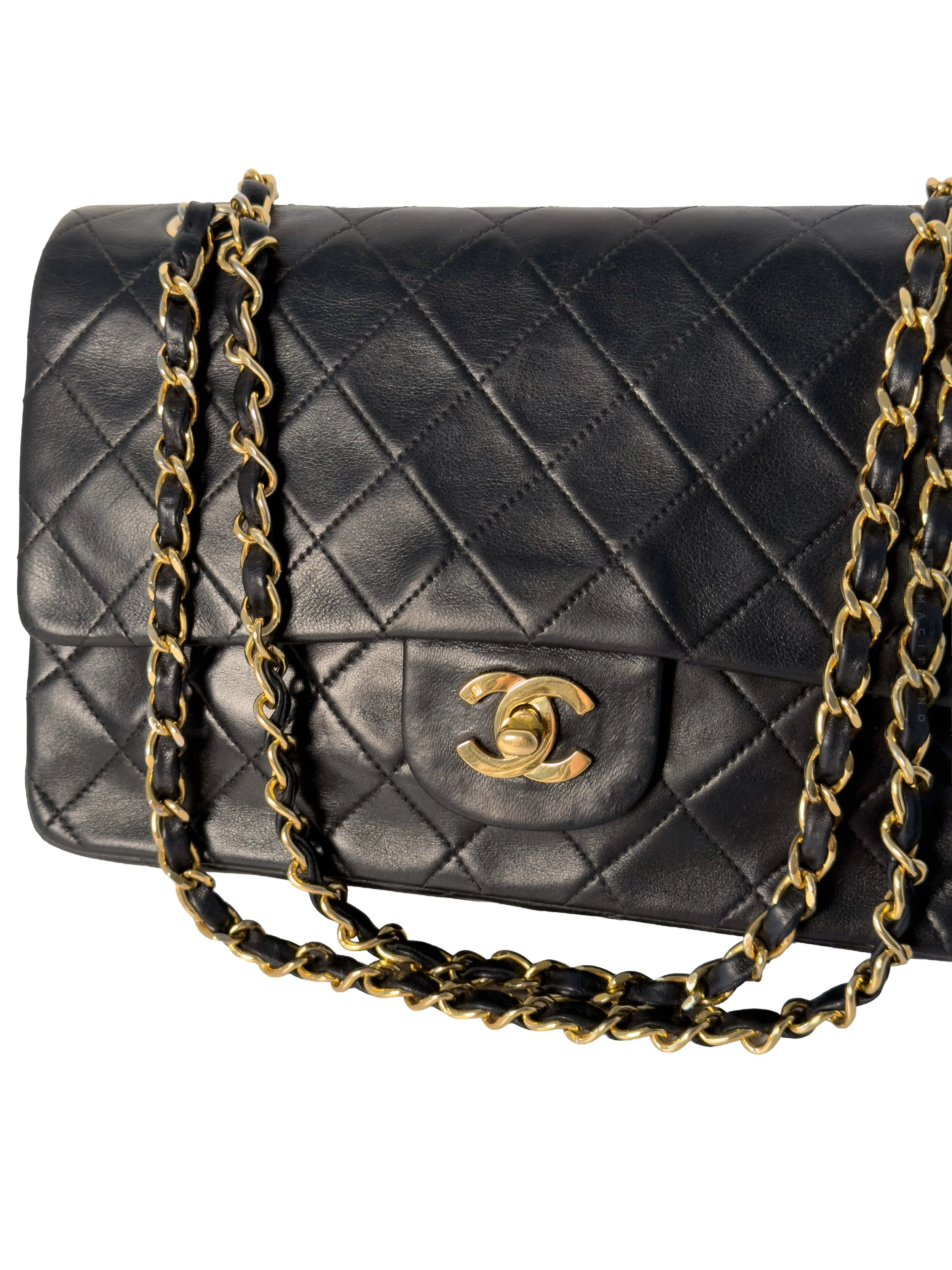 Chanel Medium Double Classic Flap, Svart (GHW)