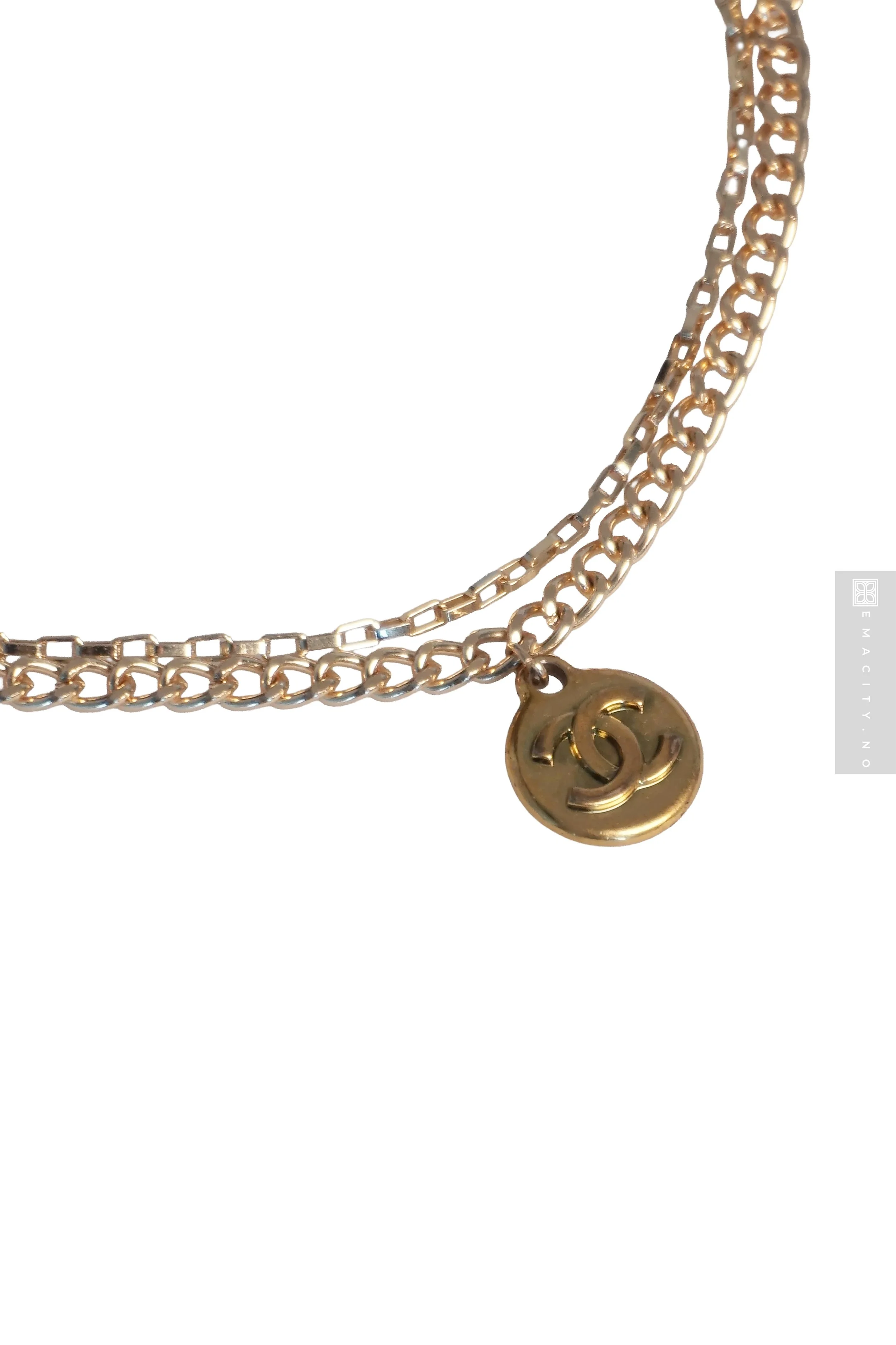 Chanel CC logo armbånd, Gullfarget