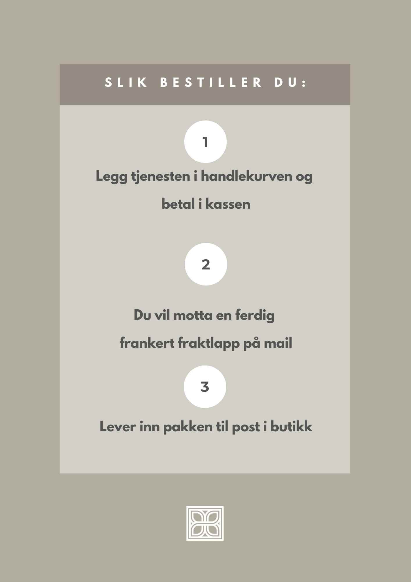 Bestillings instruksjon