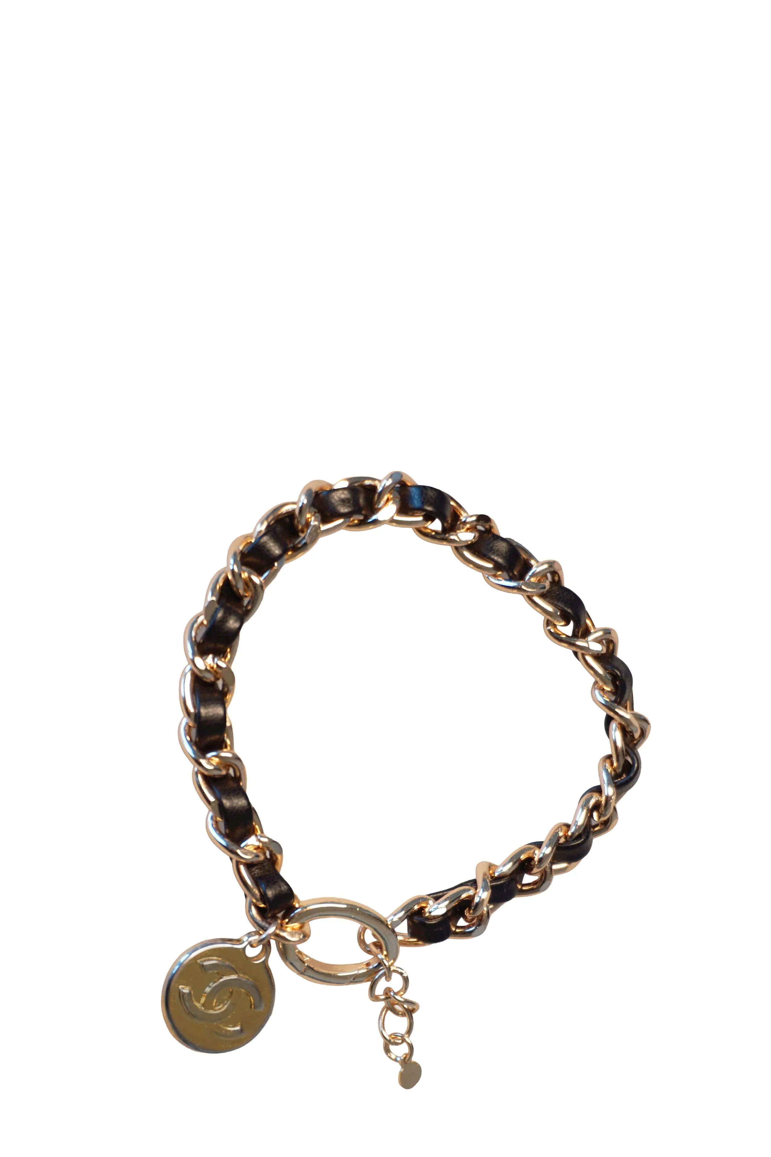 Chanel CC chain logo armbånd, GHW