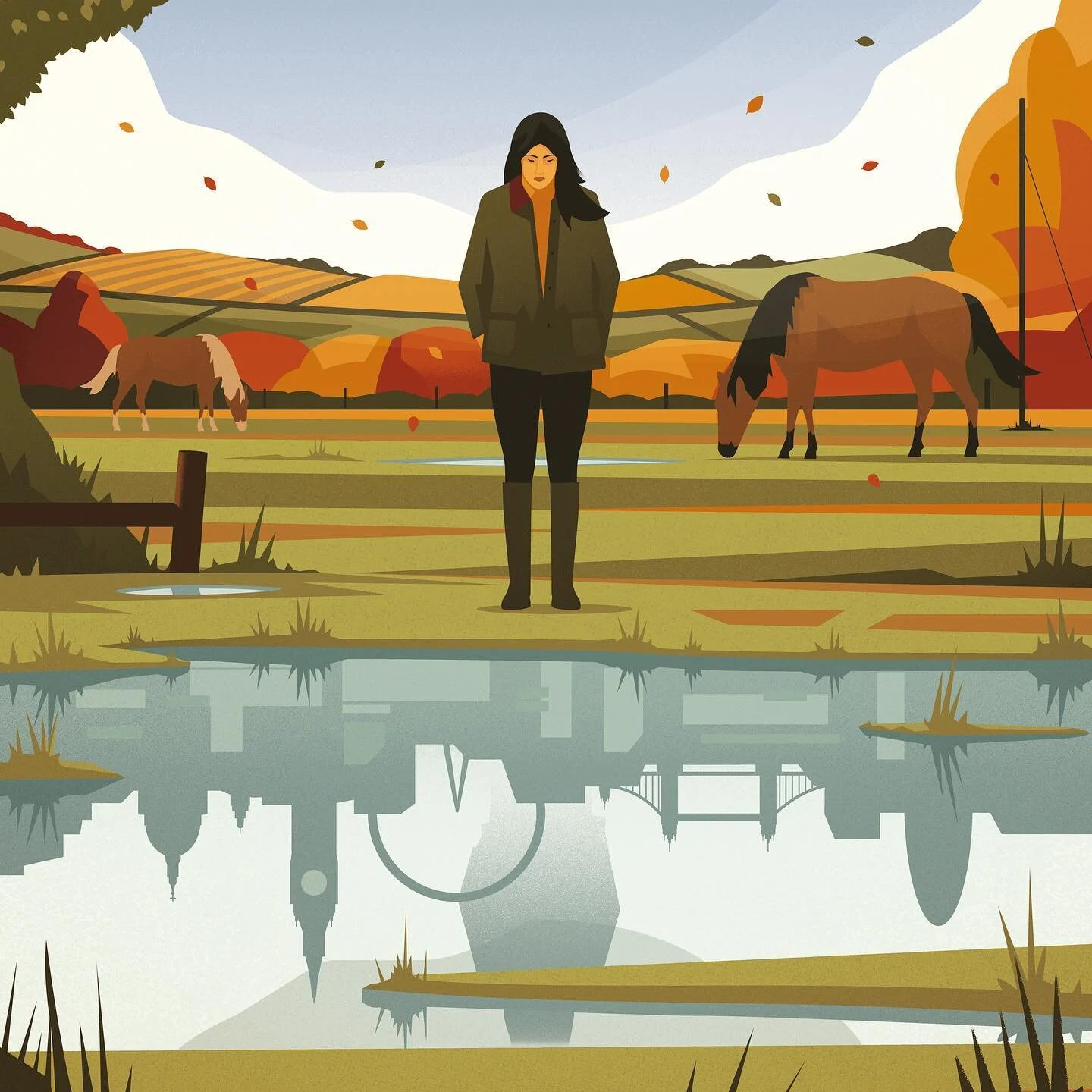 Really pleased with this weeks illustration for the Liz Jones column, out today in @youmagazine - would love to see some pics of this out in the wild, if anyone comes across it.

This week Liz is yearning for her old London life, a far cry from her c