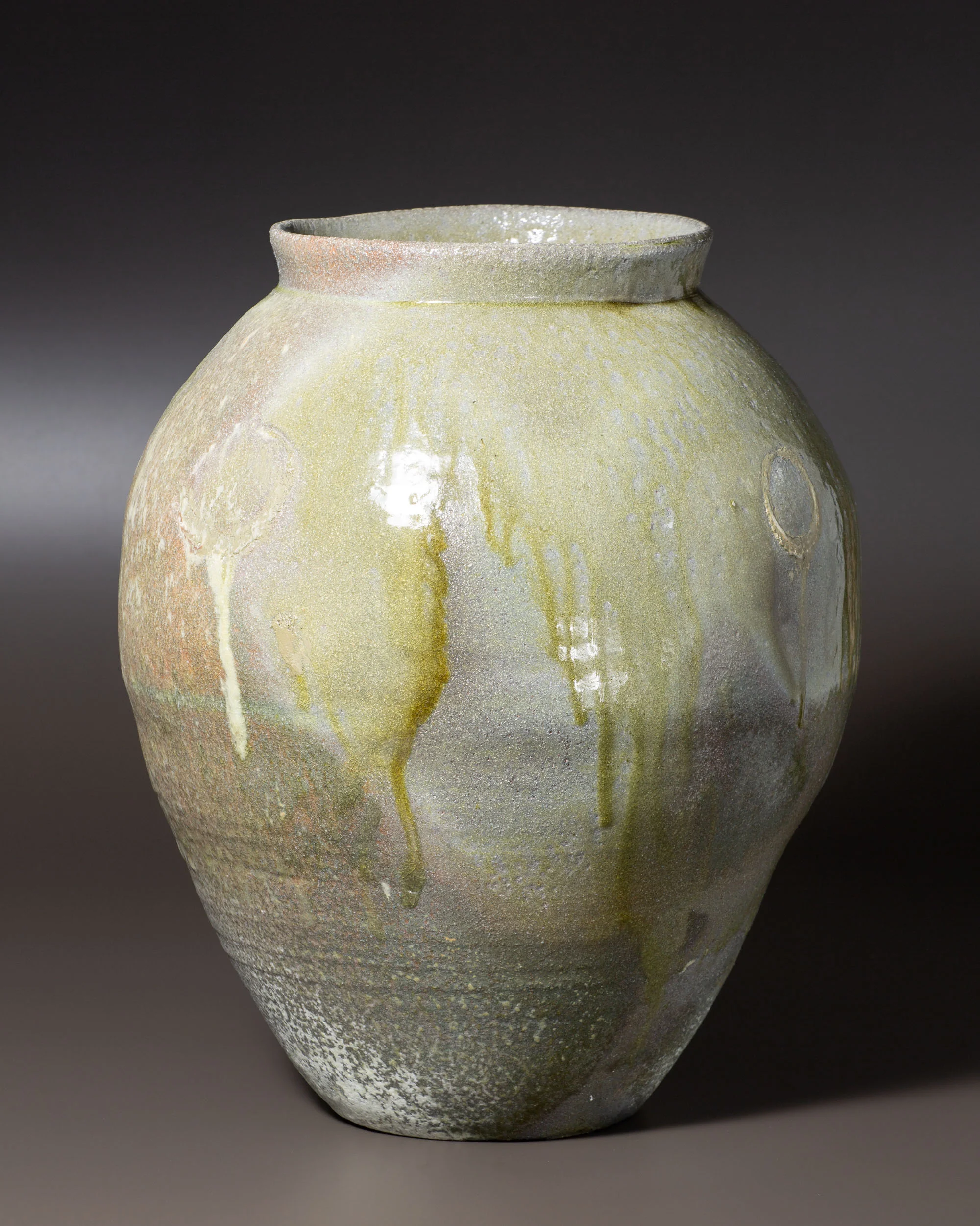   Tsubo, multiple firings   14.25” d, 17” h  ID: 1006   