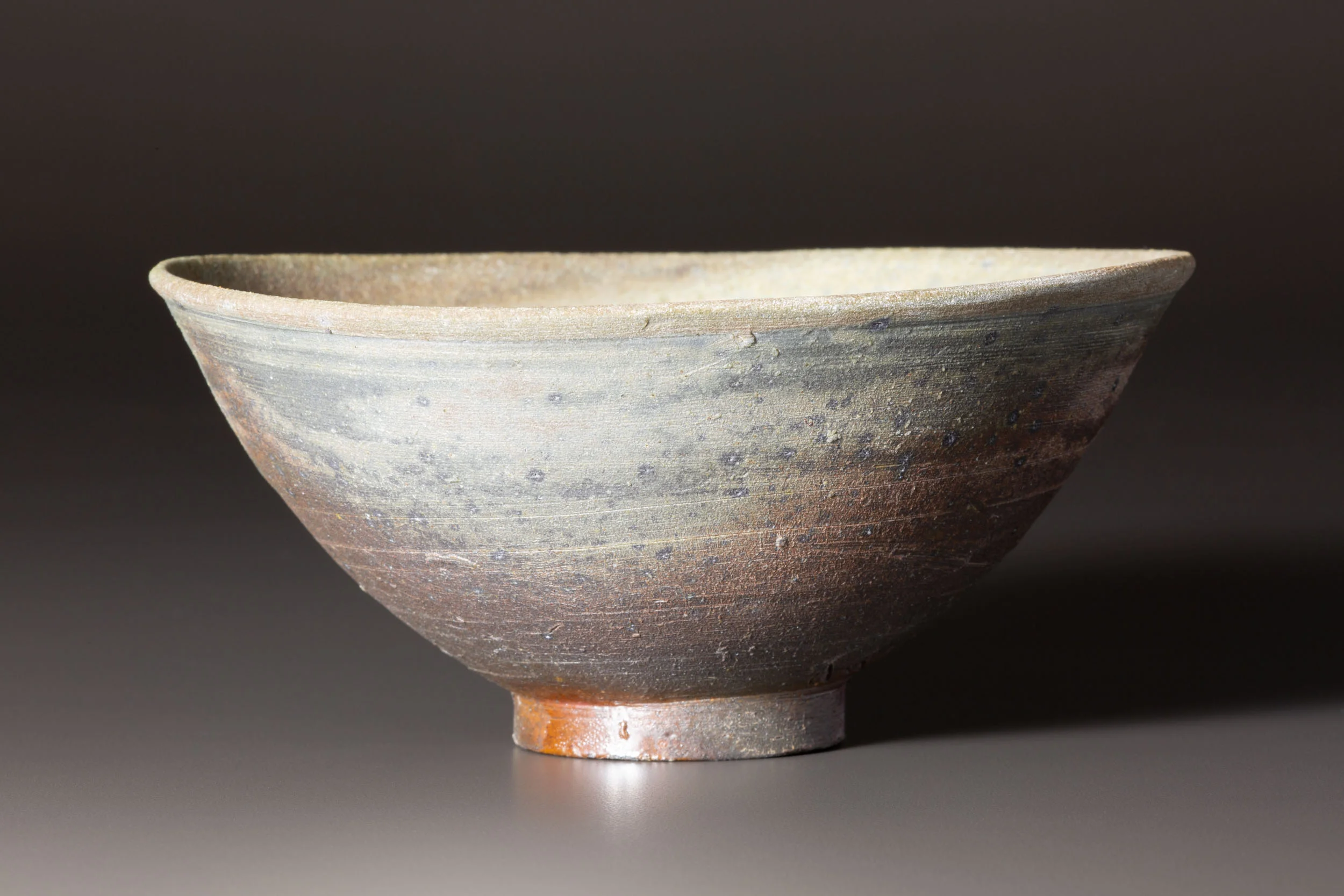   Wood fired teabowl   6.5” d, 2.9” h  ID: 9001   