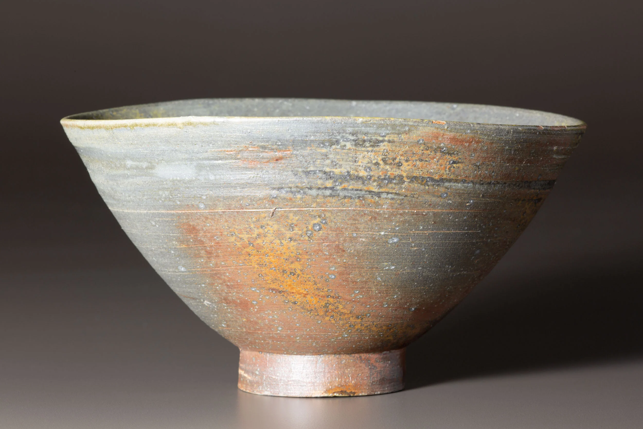   Wood fired teabowl   6.8” d, 3.6” h  ID: 9003  SOLD 