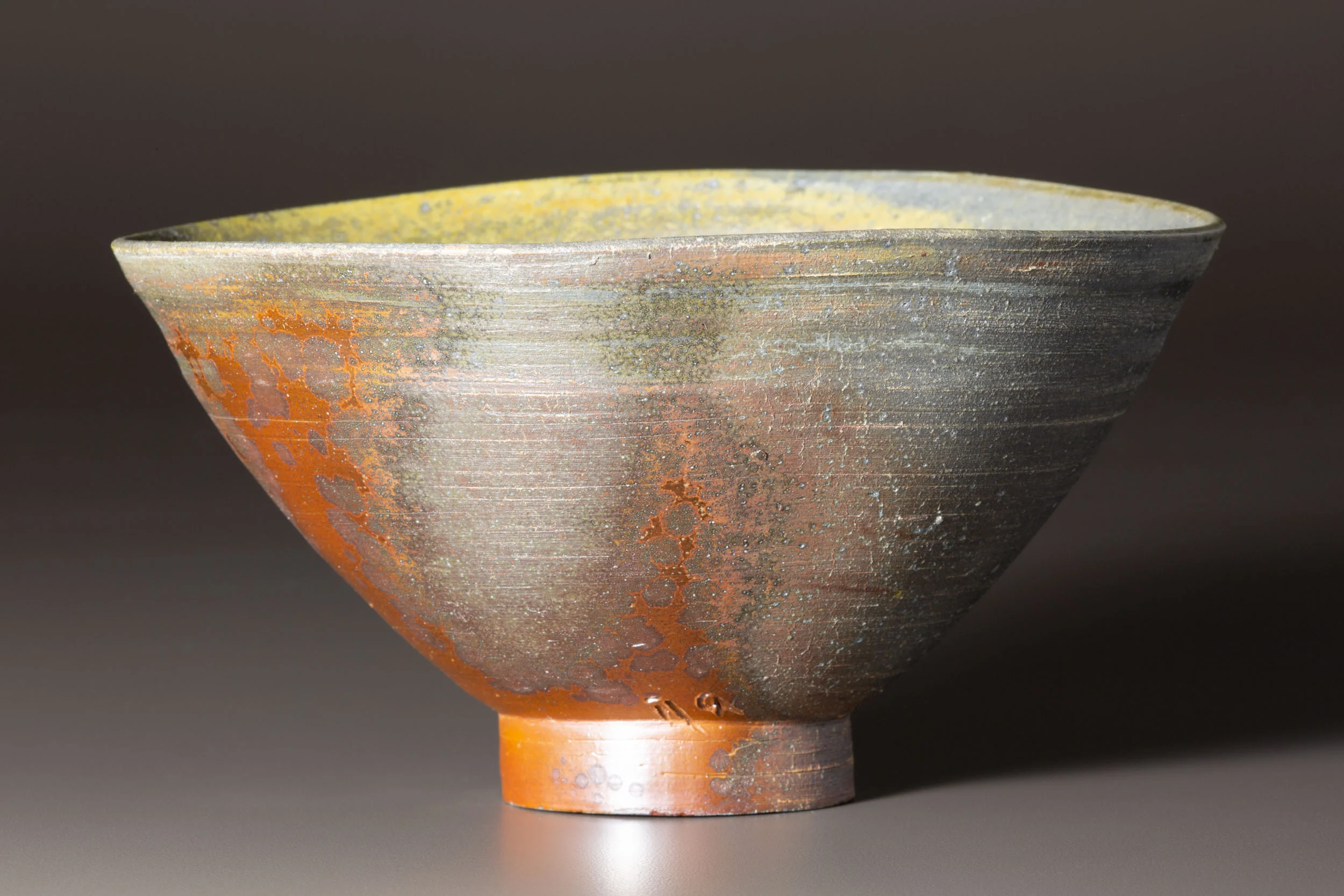   Wood fired teabowl   6.8” d, 3.6” h  ID: 9003  SOLD 