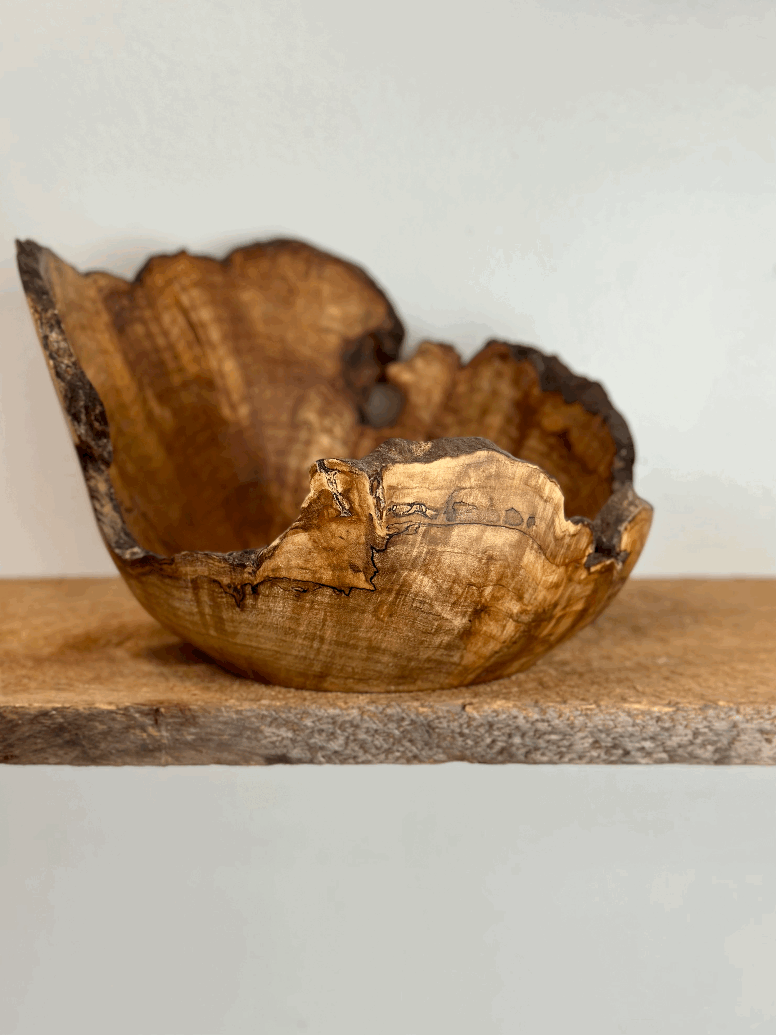 Natural Edge Burl Vessel