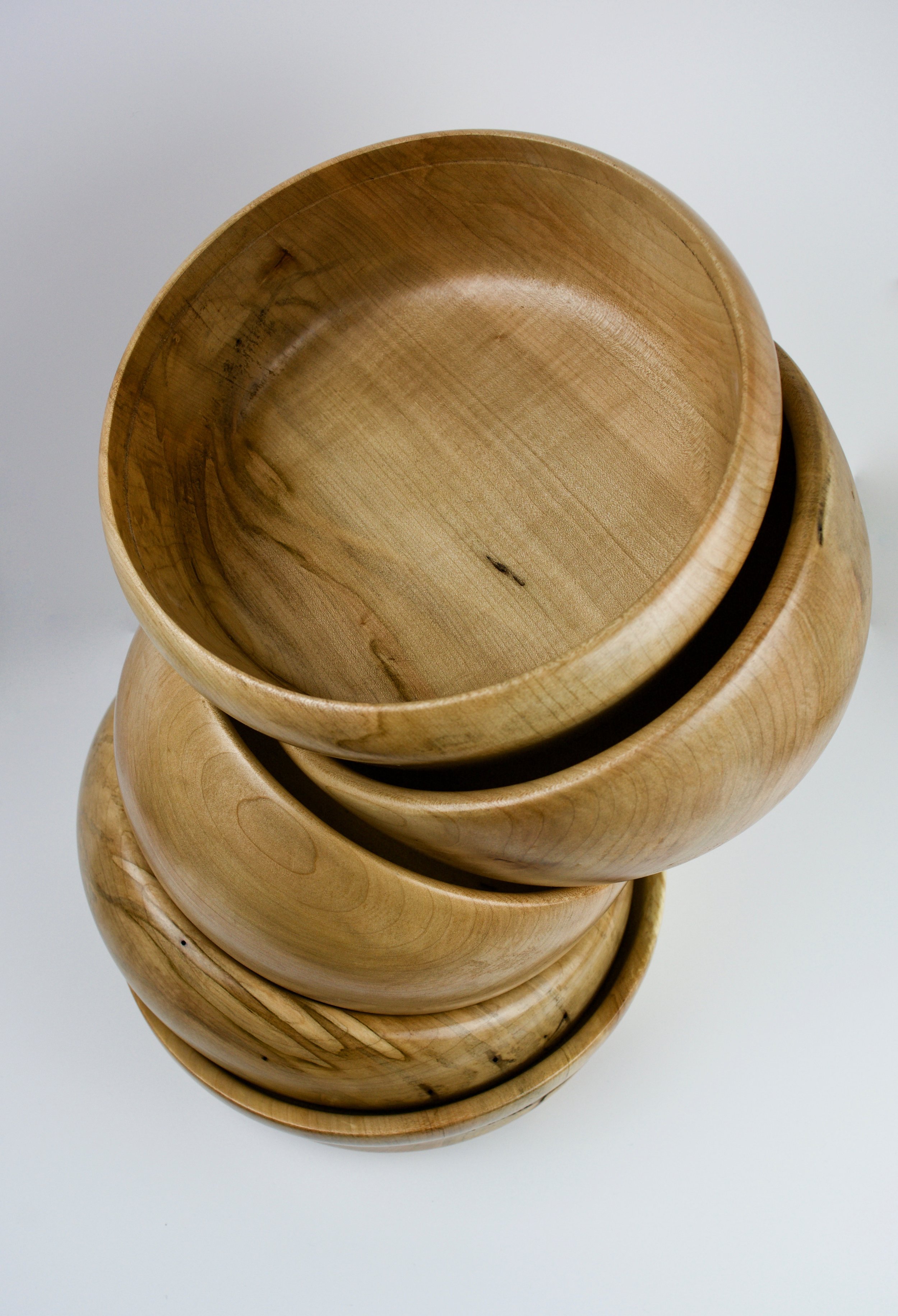 Wood Turned Bowls - Ambrosia Maple