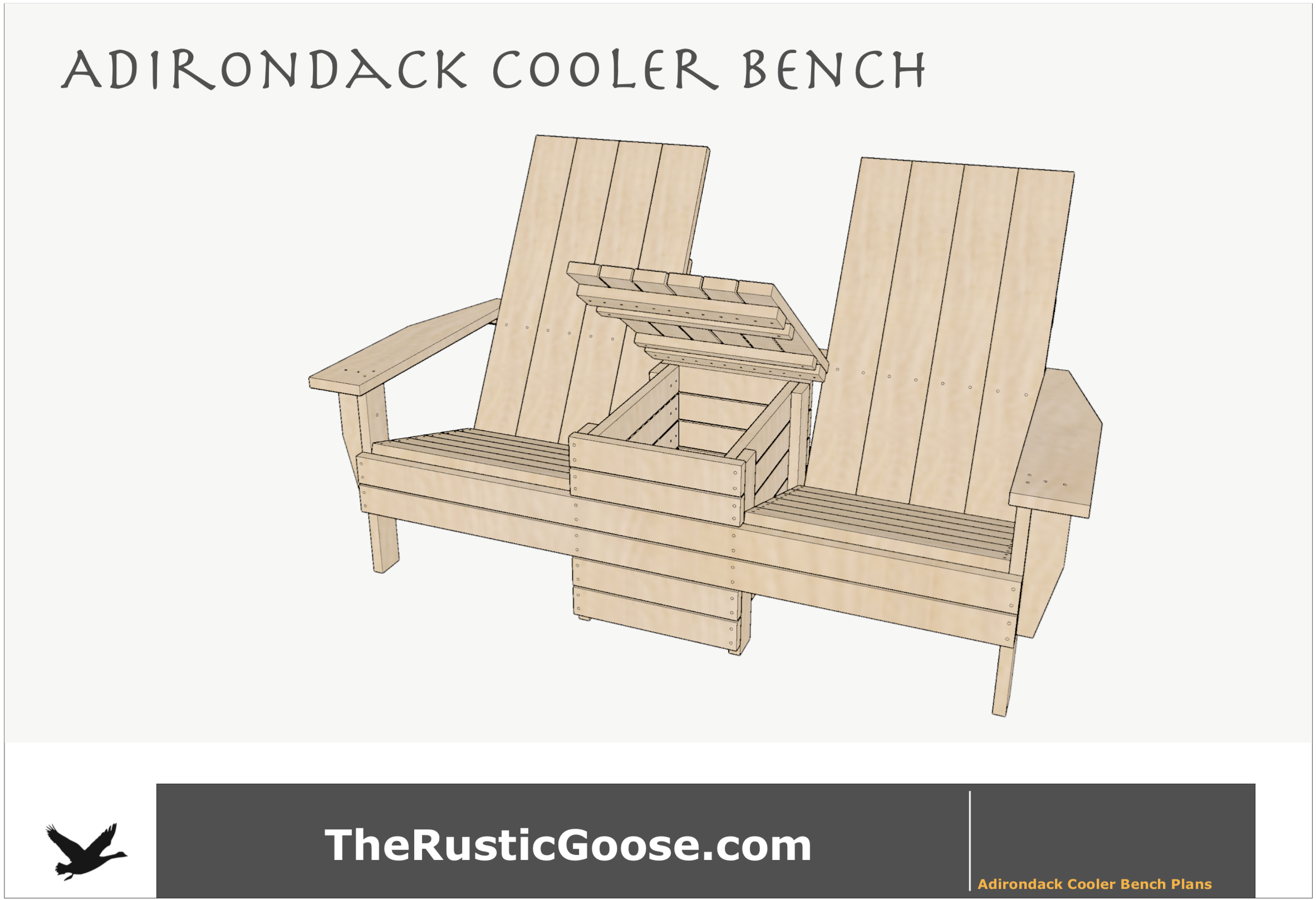 Adirondack Cooler Bench Plans — The Rustic Goose