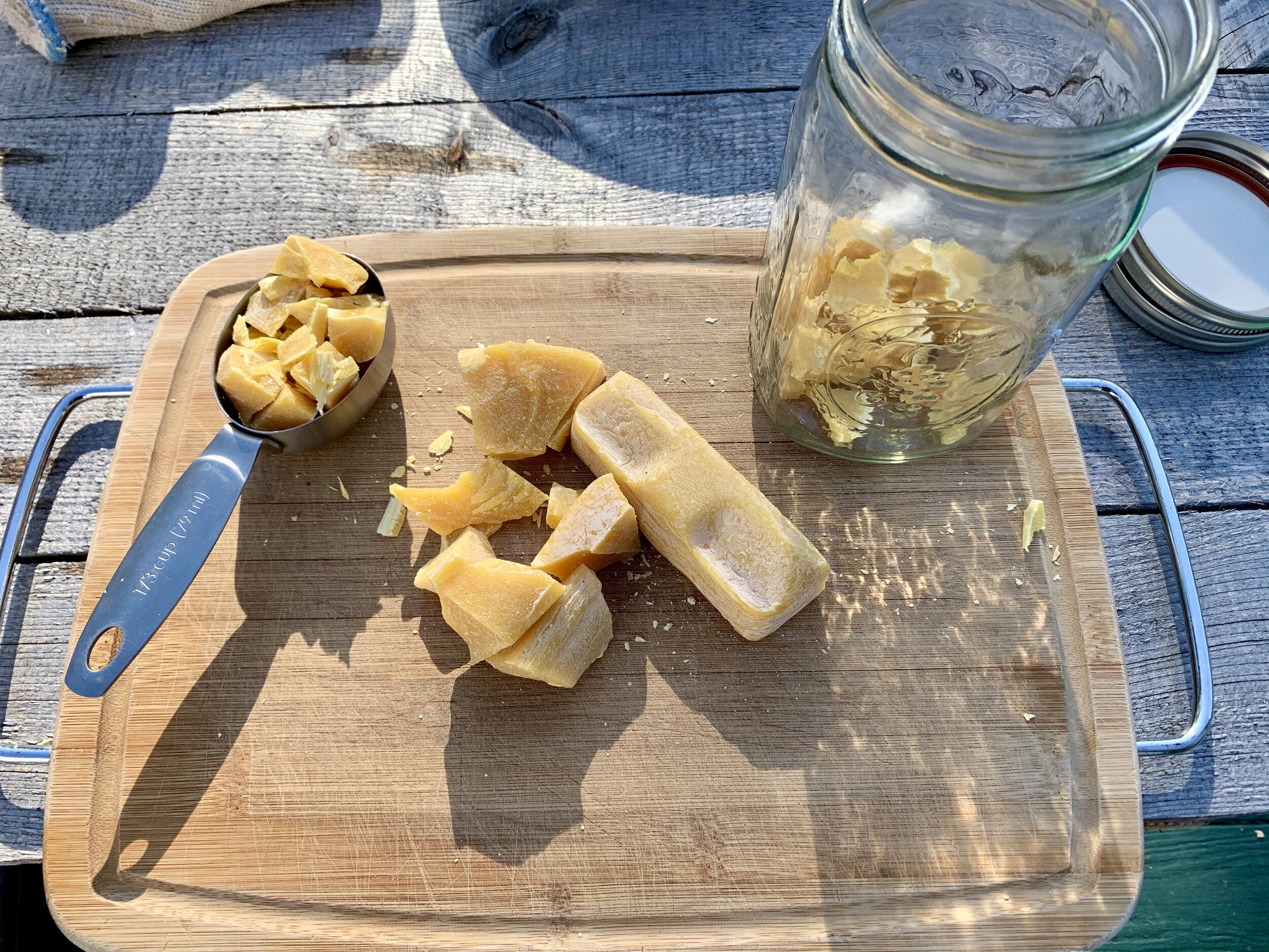 Homemade food safe wood wax — The Rustic Goose