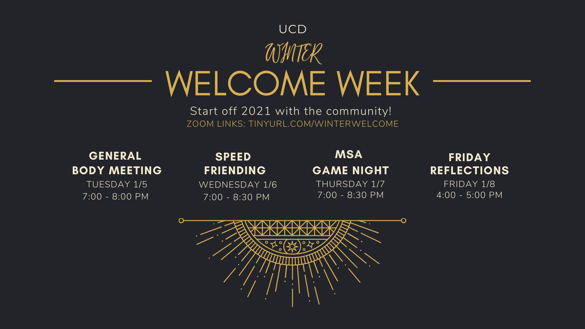 Winter Quarter Welcome Week