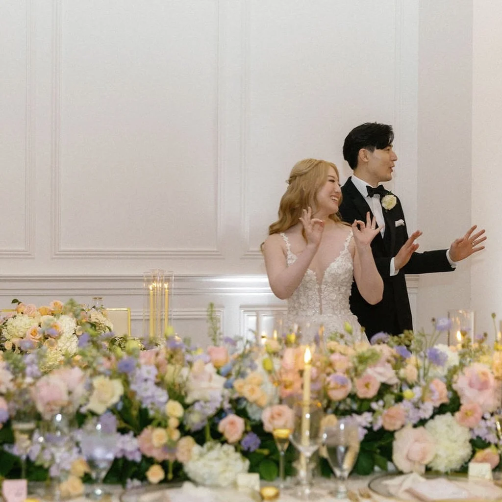 A private reception preview is always one of our favorite moments for a couple.

Just the two of you taking it all in before the room fills with love laughter and celebration.

Seeing the flowers come to life the scale of the tables the linens chosen