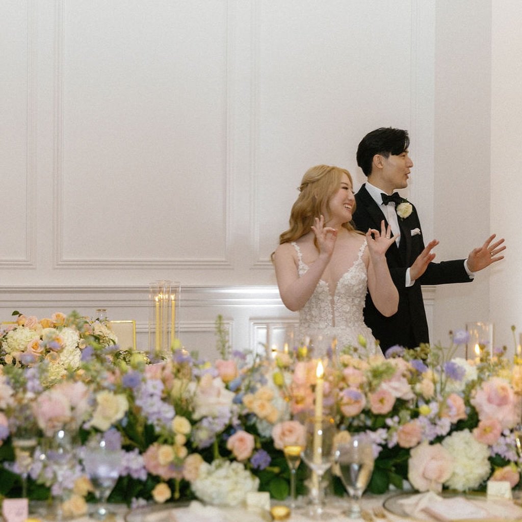 A private reception preview is always one of our favorite moments for a couple.

Just the two of you taking it all in before the room fills with love laughter and celebration.

Seeing the flowers come to life the scale of the tables the linens chosen