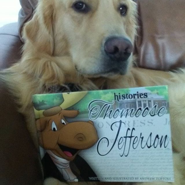 Our mascot, Cooper, and his favorite book... .
.
.
.
.
.
.
.#goldenretriever 
#love #cooper #doglovers #booklovers #Sunsetinternationalmdcps #family #community #education #elementaryillustration #book club #booklovers #reading #firstgrade #elementary